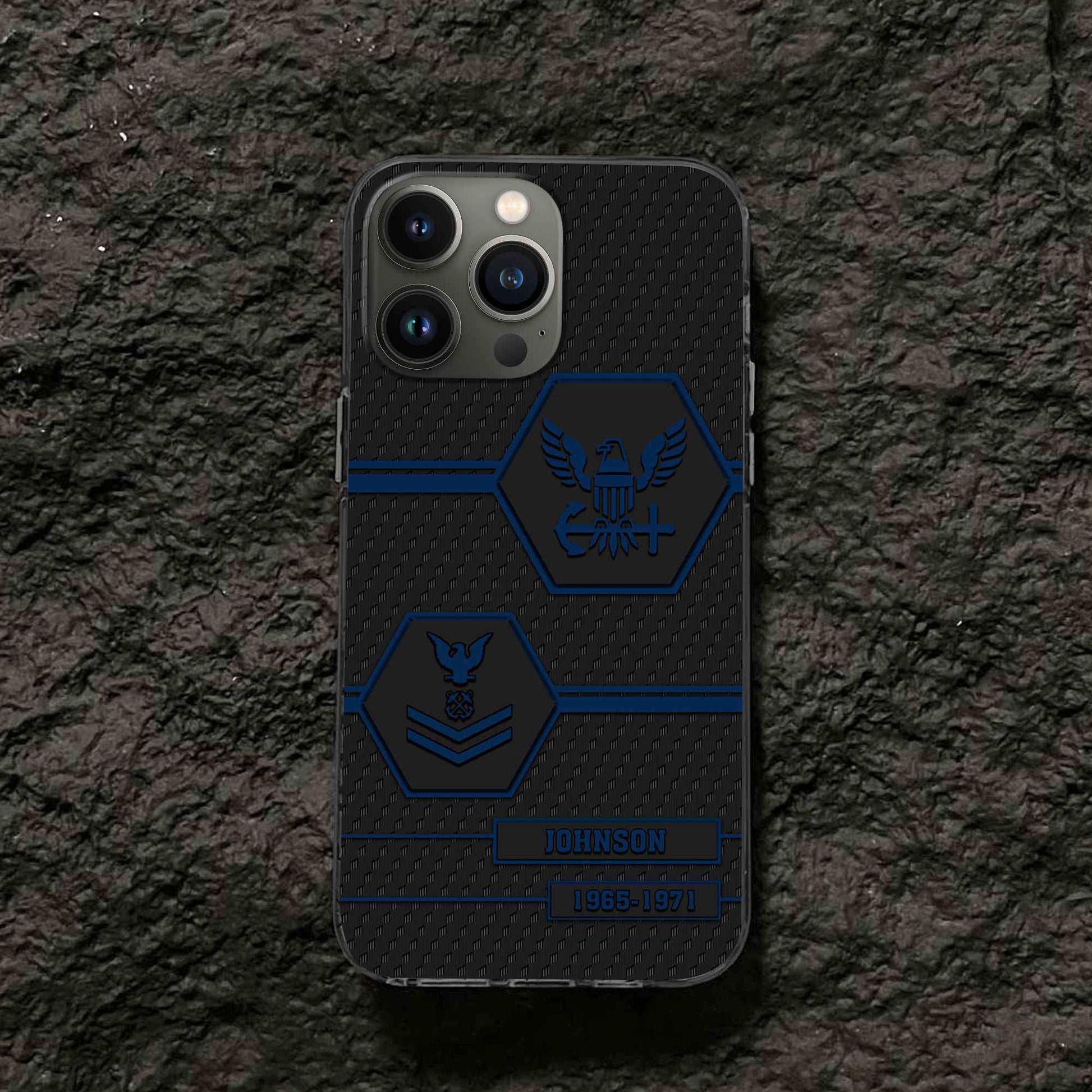 Premium US Navy Phone Case VPVC507102, Custom Name, Rank, Year, Gifts For Navy Veteran, Best Gifts On Father's Day, Armed Forces Day, Independence Day, Veterans Day.