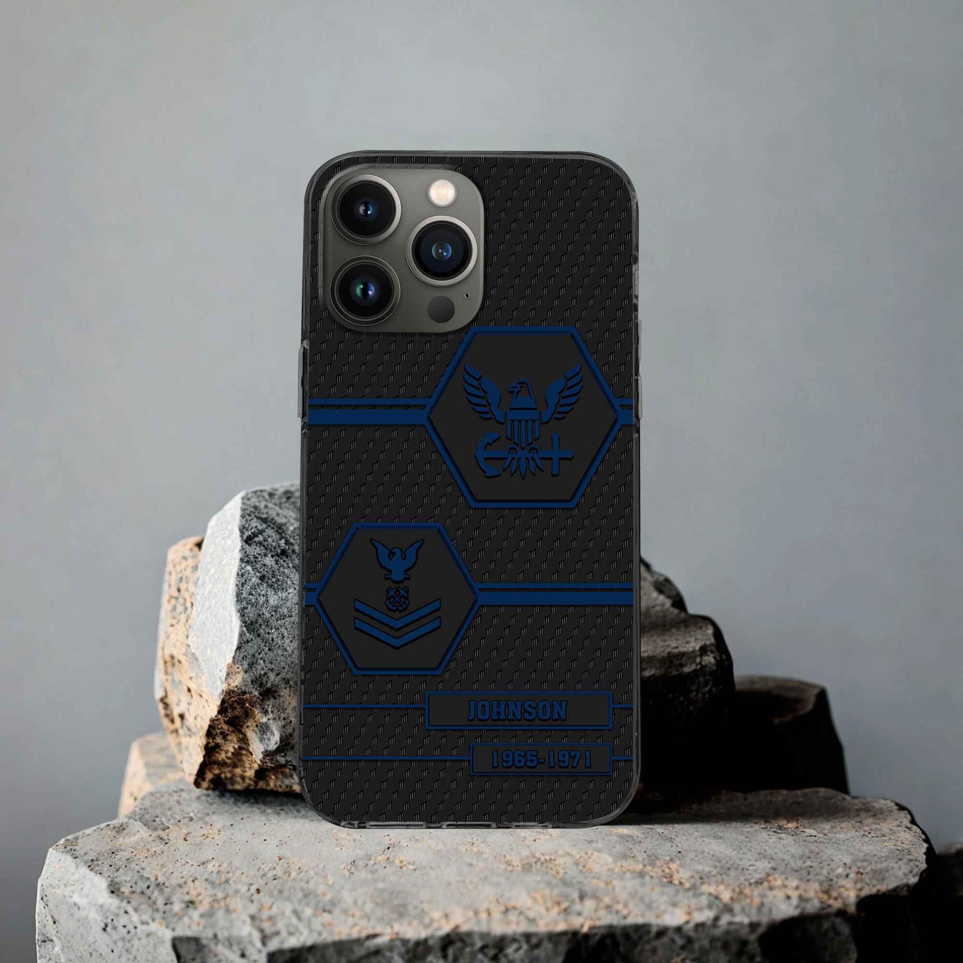 Premium US Navy Phone Case VPVC507102, Custom Name, Rank, Year, Gifts For Navy Veteran, Best Gifts On Father's Day, Armed Forces Day, Independence Day, Veterans Day.