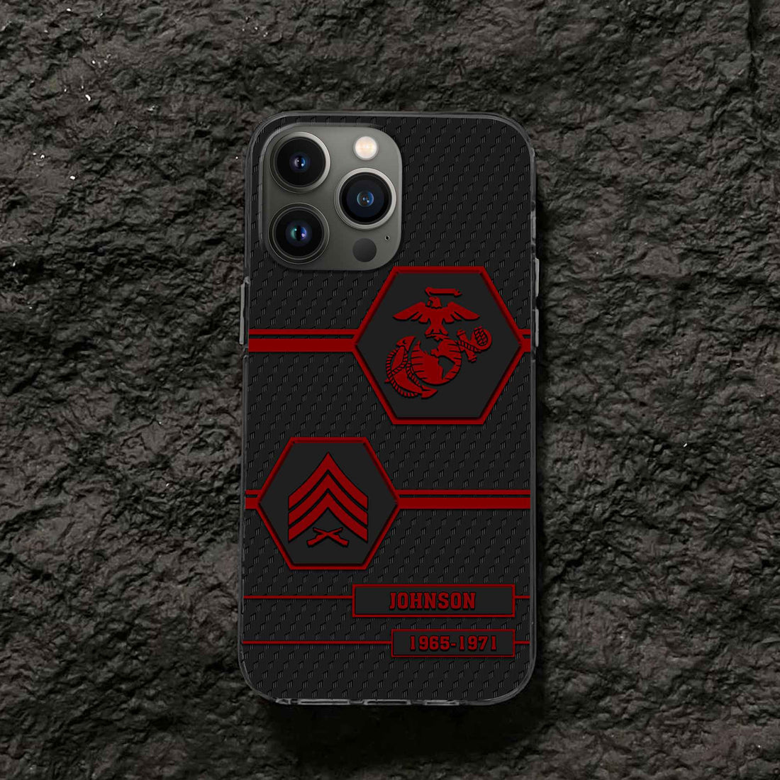 Premium USMC Phone Case VPVC507103, Custom Name, Rank, Year, Gifts For Marine Veteran, Best Gifts On Father's Day, Armed Forces Day, Independence Day, Veterans Day.