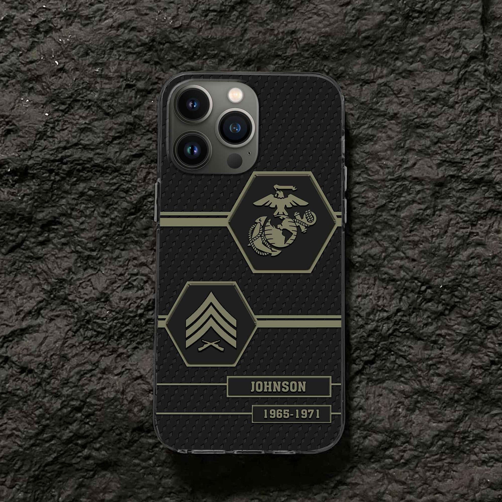 Premium USMC Phone Case VPVC507111, Custom Name, Rank, Year, Gifts For Marine Veteran, Best Gifts On Father's Day, Armed Forces Day, Independence Day, Veterans Day.