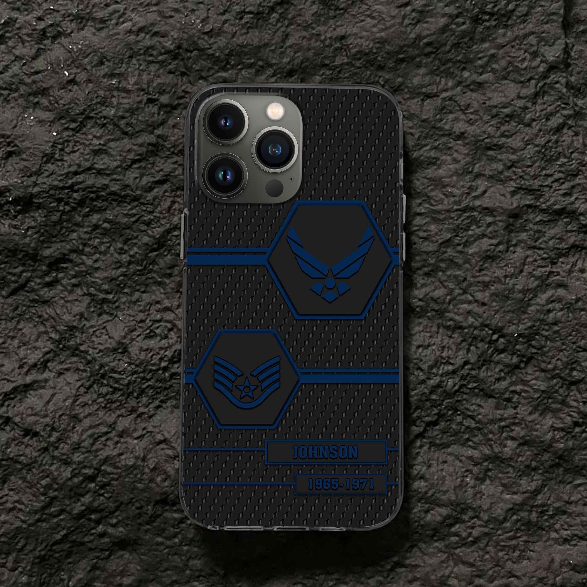 Premium USAF Phone Case VPVC507112, Custom Name, Rank, Year, Gifts For Air Force Veteran, Best Gifts On Father's Day, Armed Forces Day, Independence Day, Veterans Day.