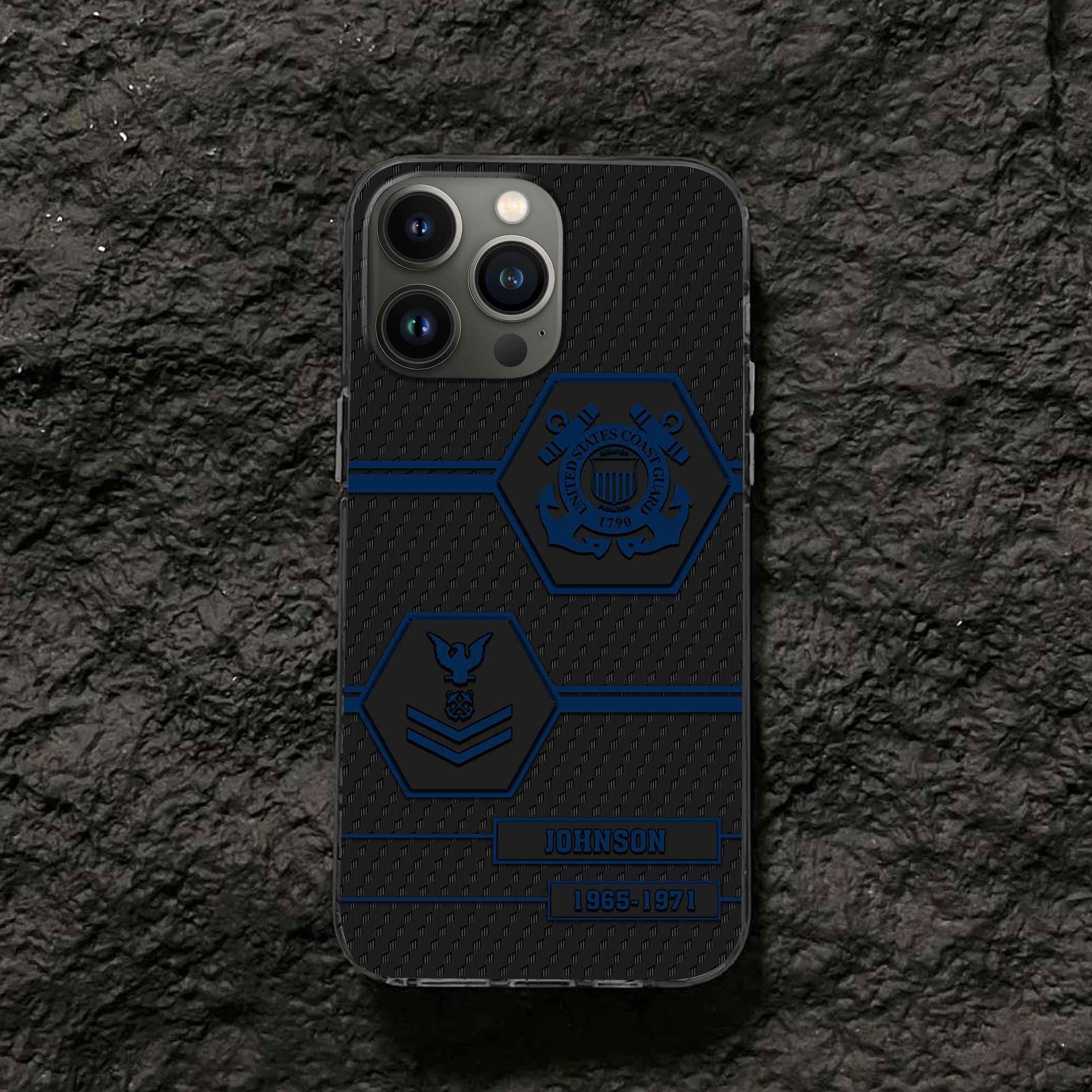 Premium USCG Phone Case VPVC507105, Custom Name, Rank, Year, Gifts For Coast Guard Veteran, Best Gifts On Father's Day, Armed Forces Day, Independence Day, Veterans Day.