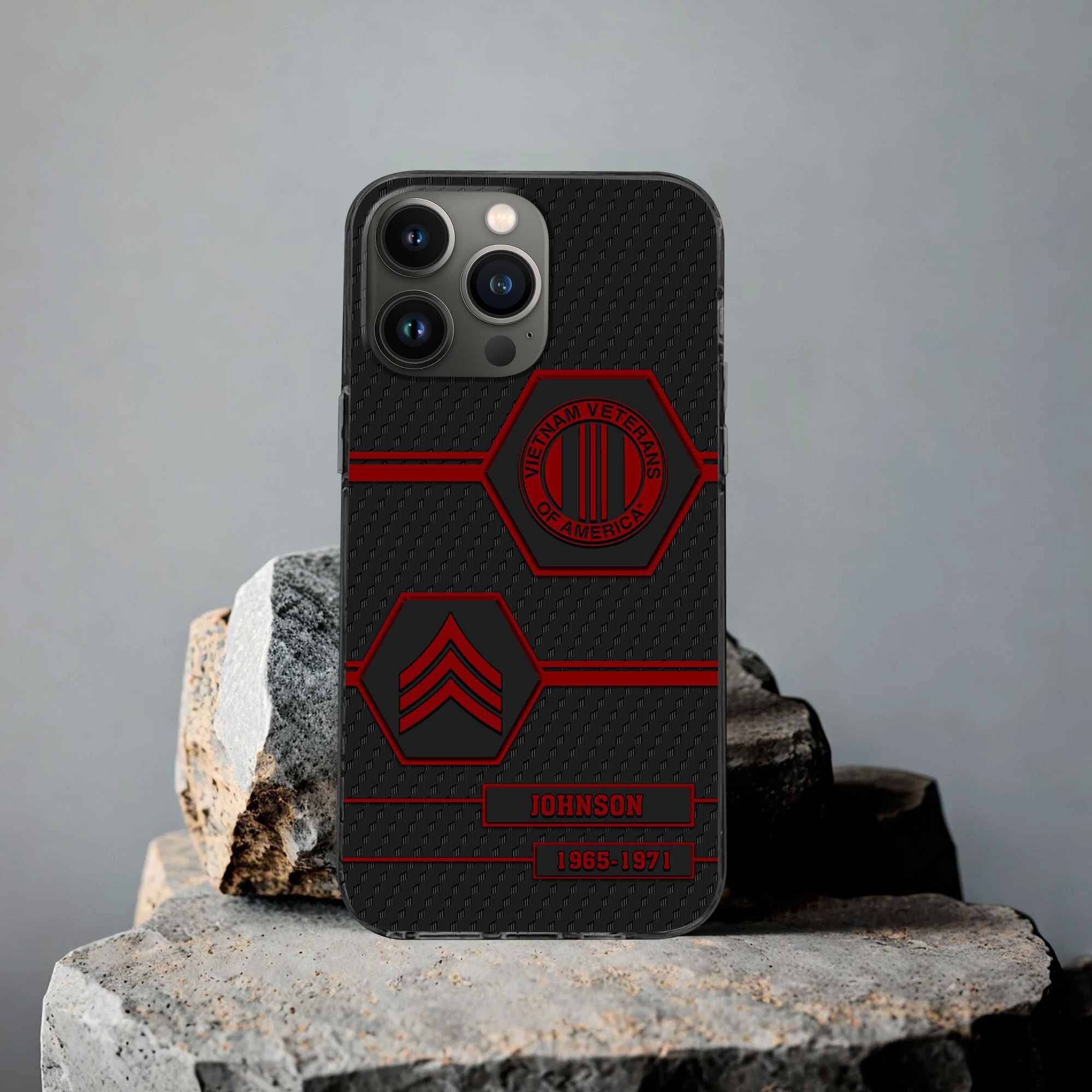 Premium Vietnam Veteran Phone Case VPVC507106, Custom Name, Rank, Year, Gifts For Vietnam Veteran, Best Gifts On Father's Day, Armed Forces Day, Independence Day, Veterans Day.