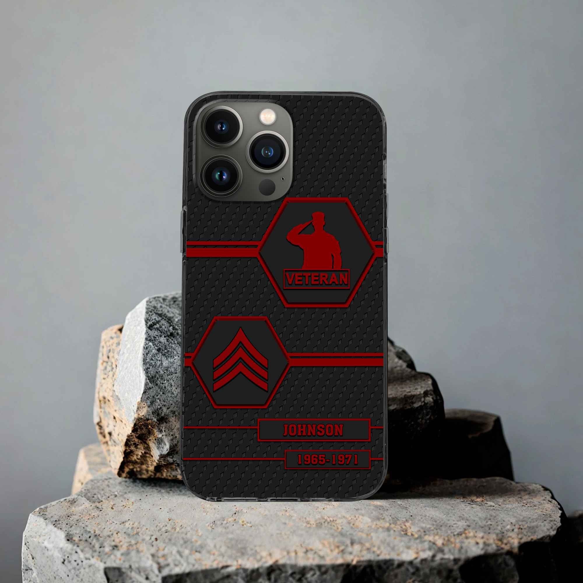Premium US Veteran Phone Case VPVC507107, Custom Name, Rank, Year, Gifts For US Veteran, Best Gifts On Father's Day, Armed Forces Day, Independence Day, Veterans Day.