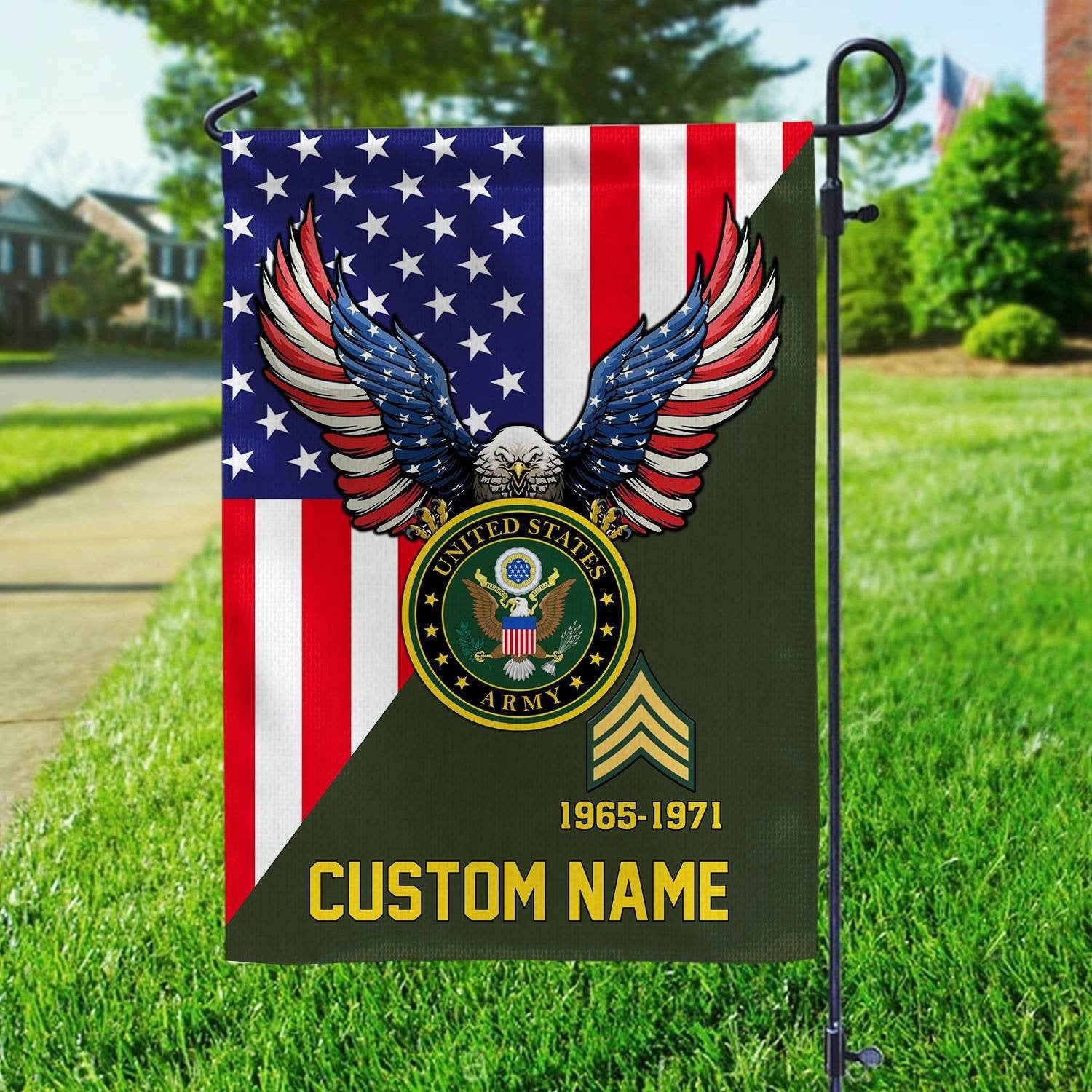 Premium Custom US Army Veteran Flag VPVC110801, Gift For Army Veteran, American Flag, Patriotic Flag, Garden Flag, House Flag, Gifts On Father's Day, Independence Day, Veterans Day.