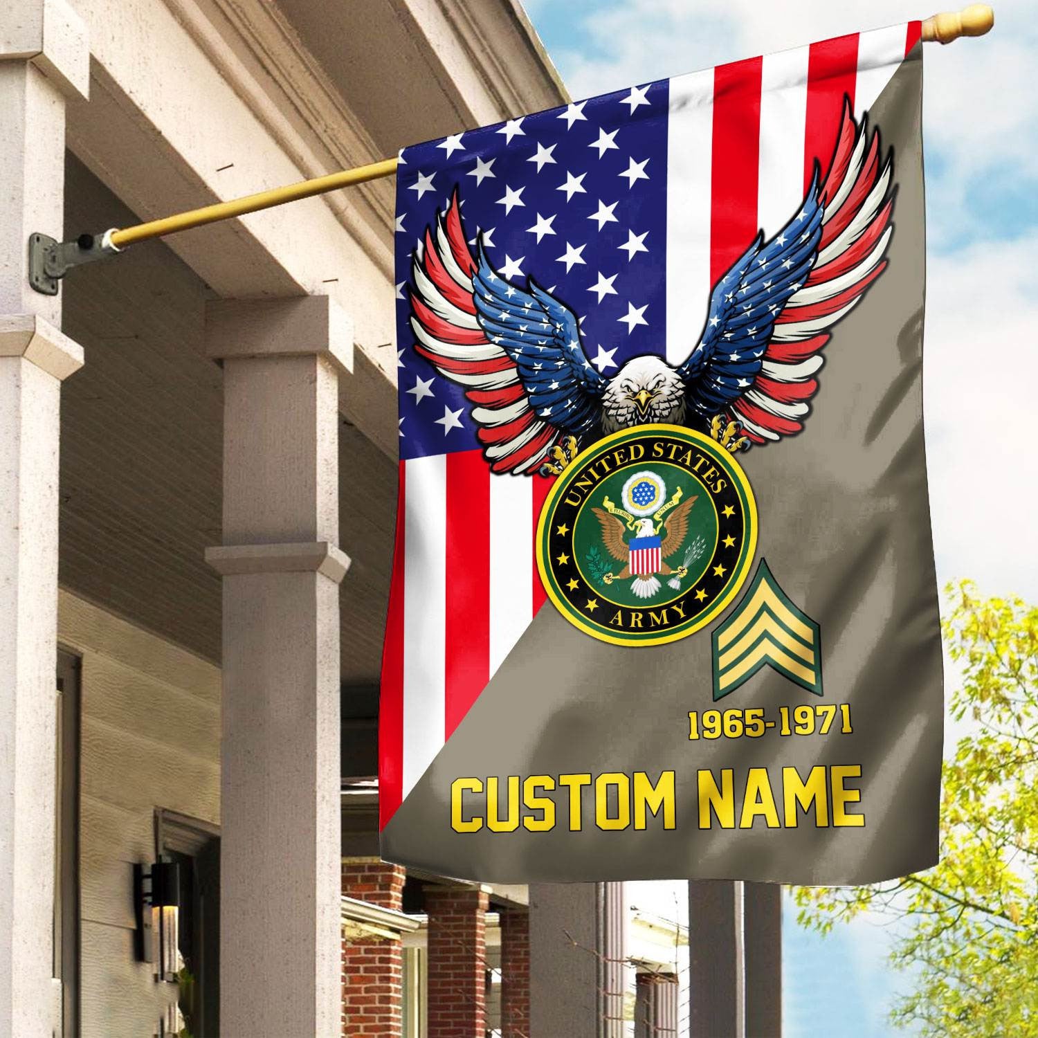 Premium Custom US Army Veteran Flag VPVC110810, Gift For Army Veteran, American Flag, Patriotic Flag, Garden Flag, House Flag, Gifts On Father's Day, Independence Day, Veterans Day.