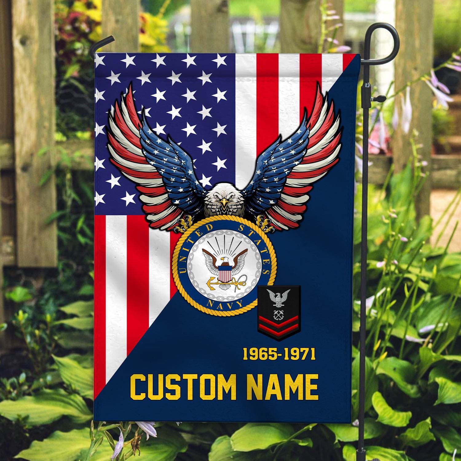 Premium Custom US Navy Veteran Flag VPVC110802, Gift For Navy Veteran, American Flag, Patriotic Flag, Garden Flag, House Flag, Gifts On Father's Day, Independence Day, Veterans Day.