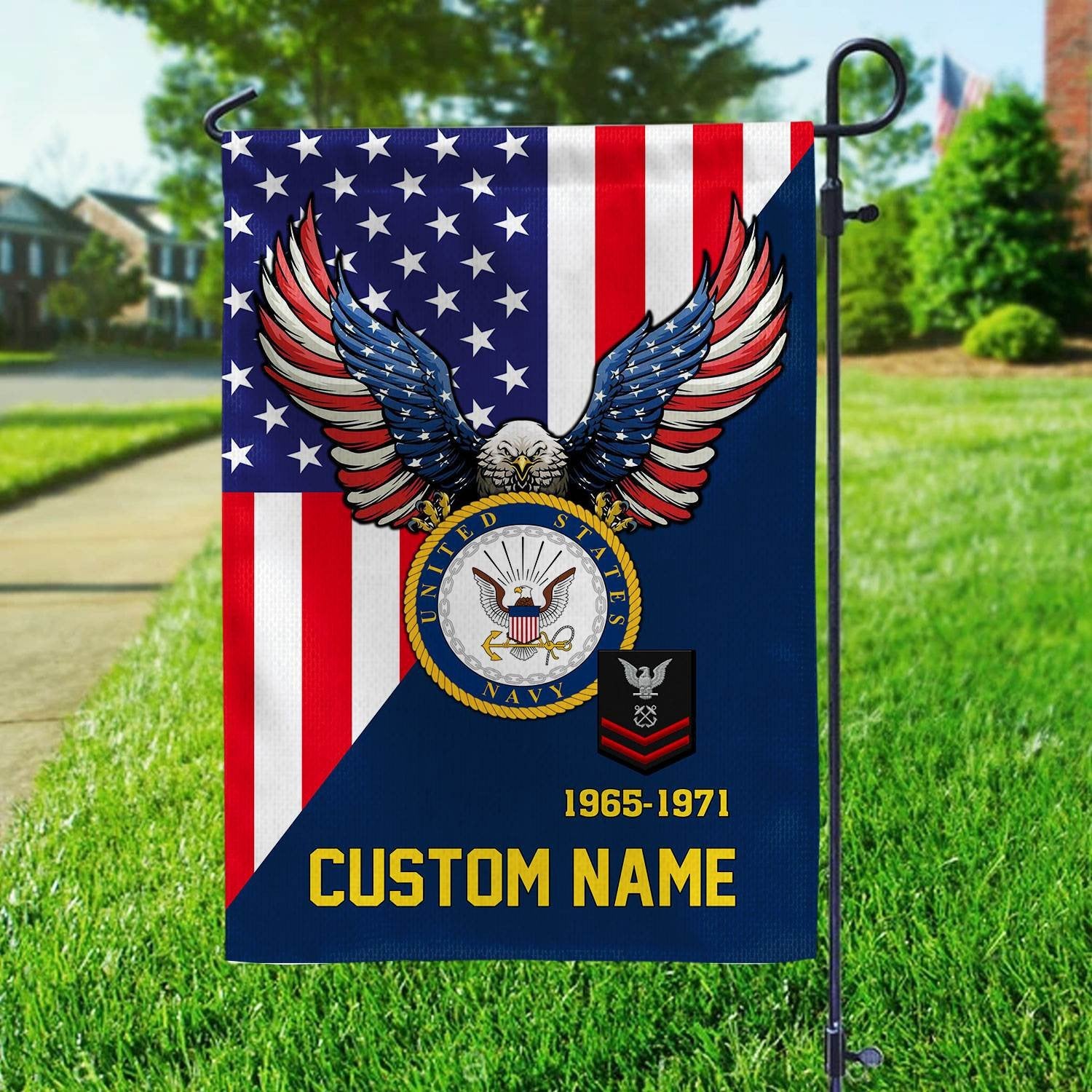Premium Custom US Navy Veteran Flag VPVC110802, Gift For Navy Veteran, American Flag, Patriotic Flag, Garden Flag, House Flag, Gifts On Father's Day, Independence Day, Veterans Day.