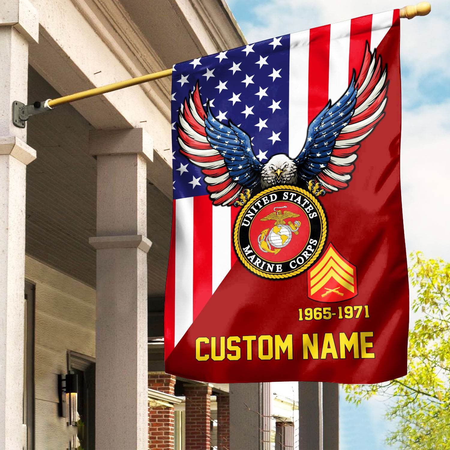 Premium Custom USMC Veteran Flag VPVC110803, Gift For Marine Veteran, American Flag, Patriotic Flag, Garden Flag, House Flag, Gifts On Father's Day, Independence Day, Veterans Day.