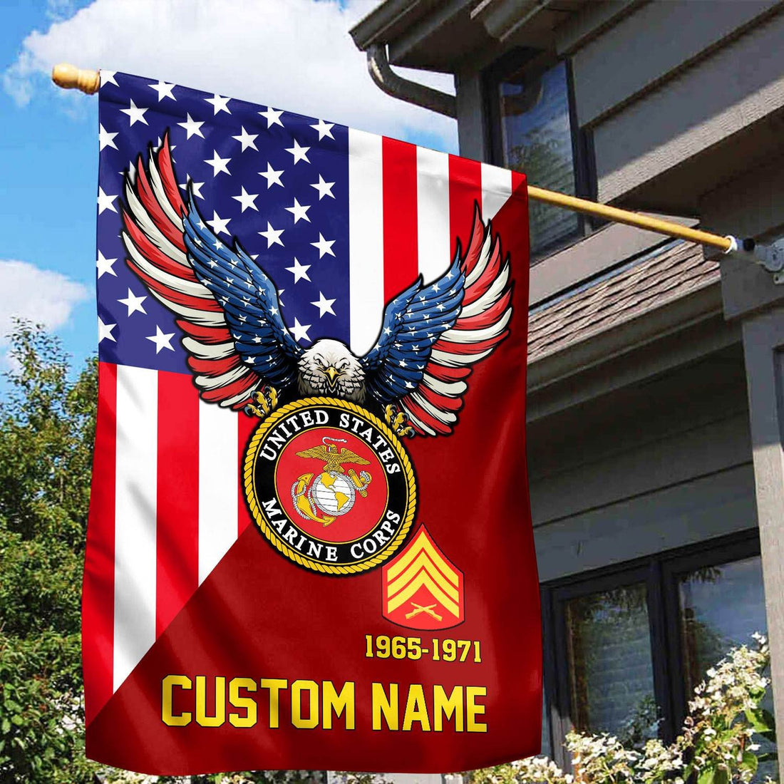 Premium Custom USMC Veteran Flag VPVC110803, Gift For Marine Veteran, American Flag, Patriotic Flag, Garden Flag, House Flag, Gifts On Father's Day, Independence Day, Veterans Day.