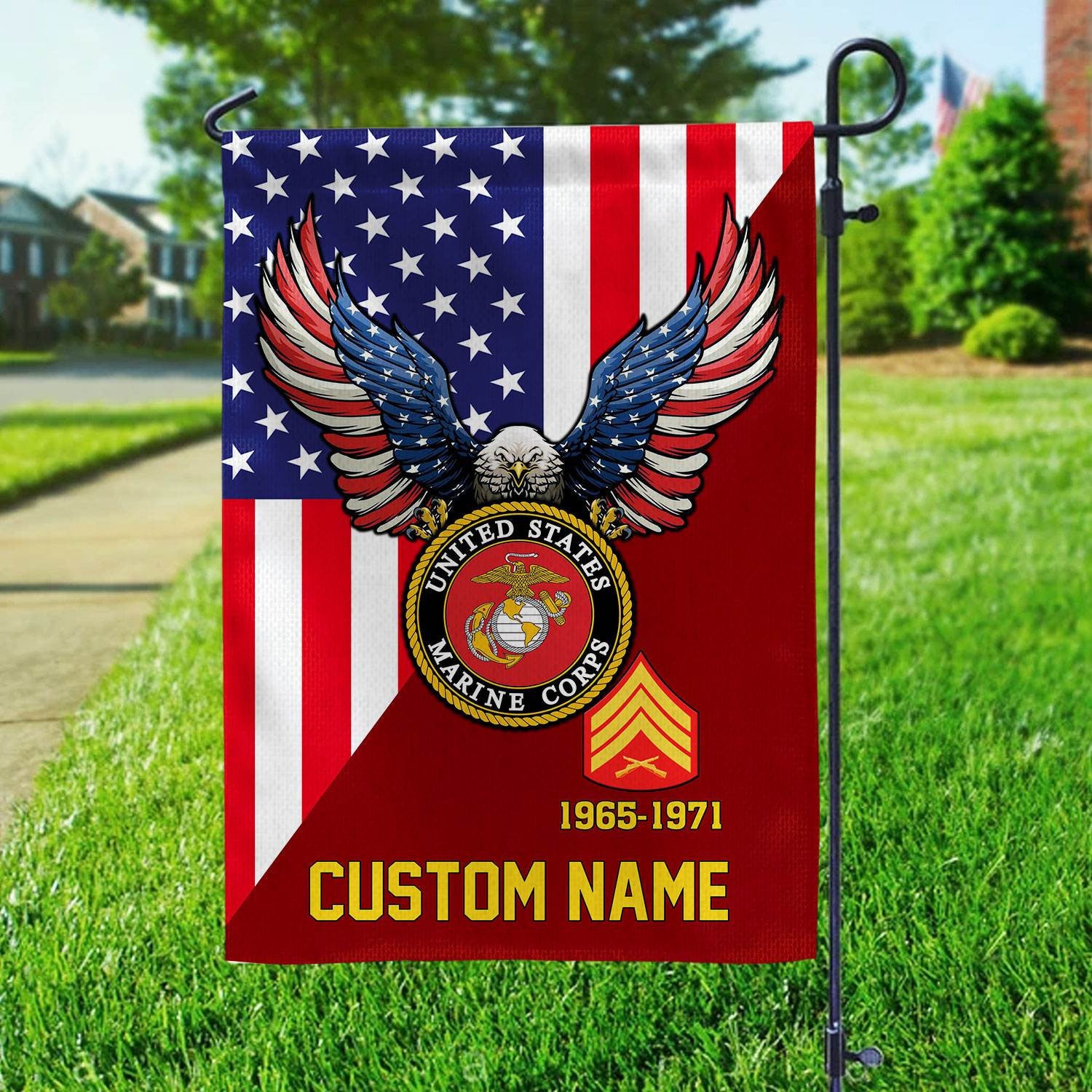 Premium Custom USMC Veteran Flag VPVC110803, Gift For Marine Veteran, American Flag, Patriotic Flag, Garden Flag, House Flag, Gifts On Father's Day, Independence Day, Veterans Day.