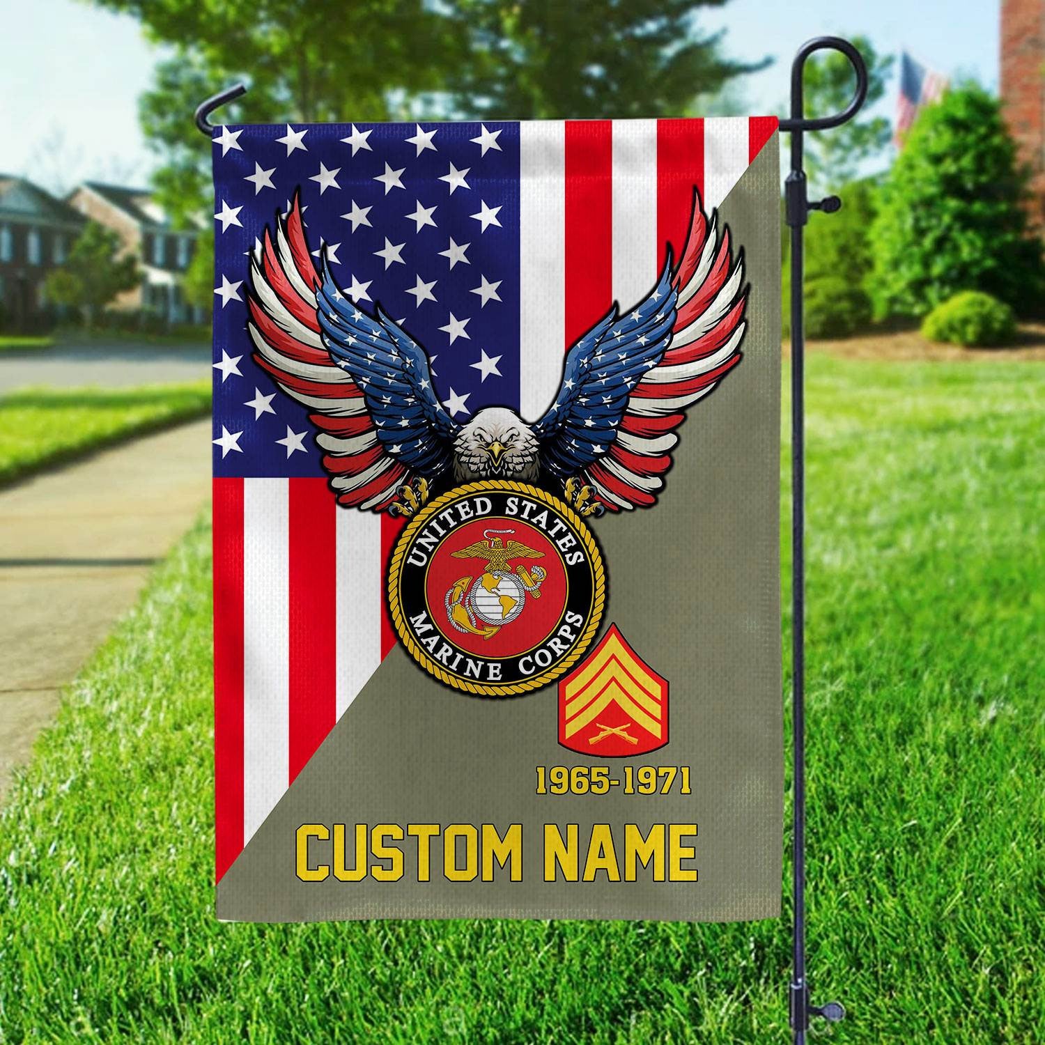 Premium Custom USMC Veteran Flag VPVC110811, Gift For Marine Veteran, American Flag, Patriotic Flag, Garden Flag, House Flag, Gifts On Father's Day, Independence Day, Veterans Day.