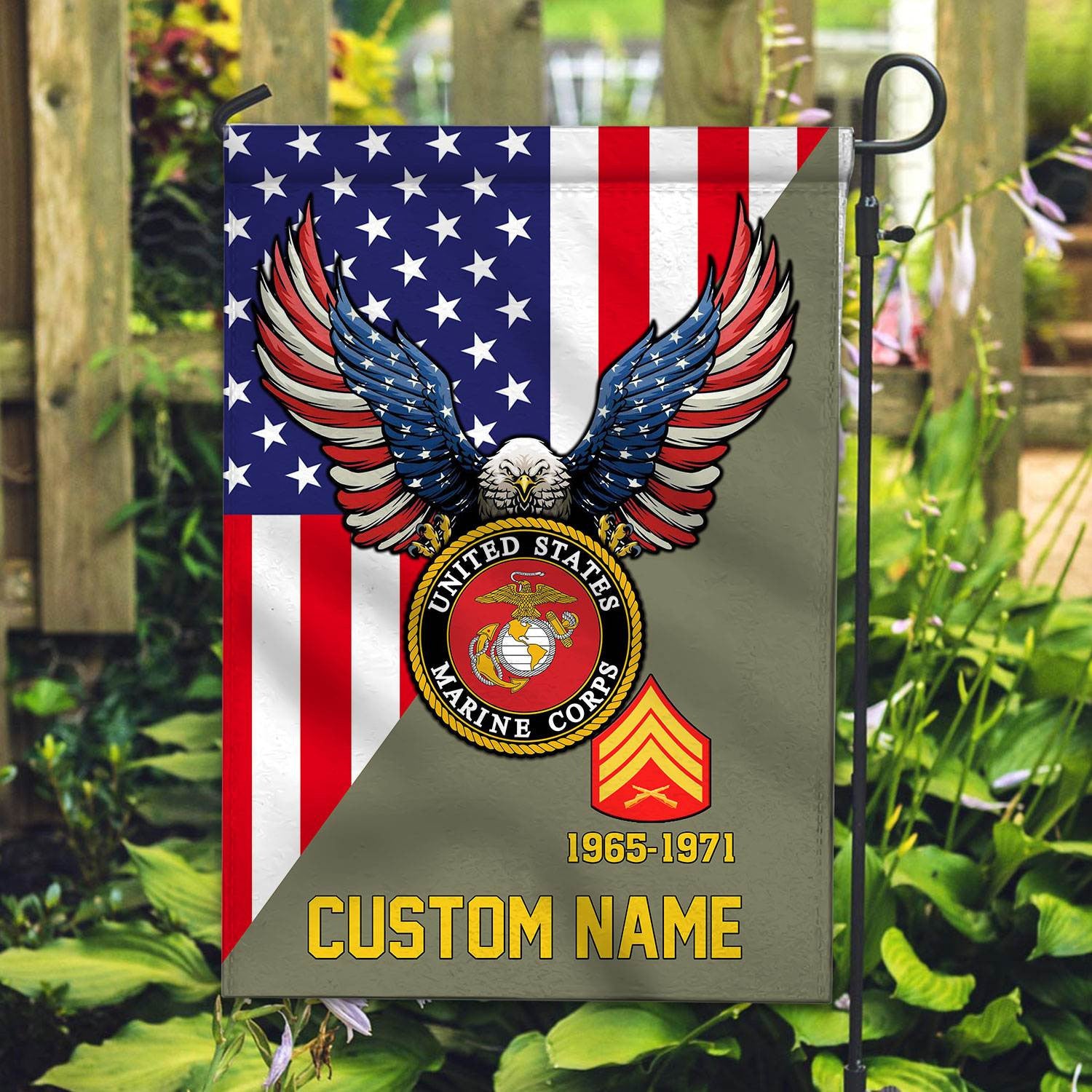 Premium Custom USMC Veteran Flag VPVC110811, Gift For Marine Veteran, American Flag, Patriotic Flag, Garden Flag, House Flag, Gifts On Father's Day, Independence Day, Veterans Day.
