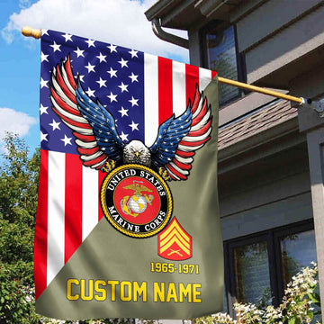 Premium Custom USMC Veteran Flag VPVC110811, Gift For Marine Veteran, American Flag, Patriotic Flag, Garden Flag, House Flag, Gifts On Father's Day, Independence Day, Veterans Day.