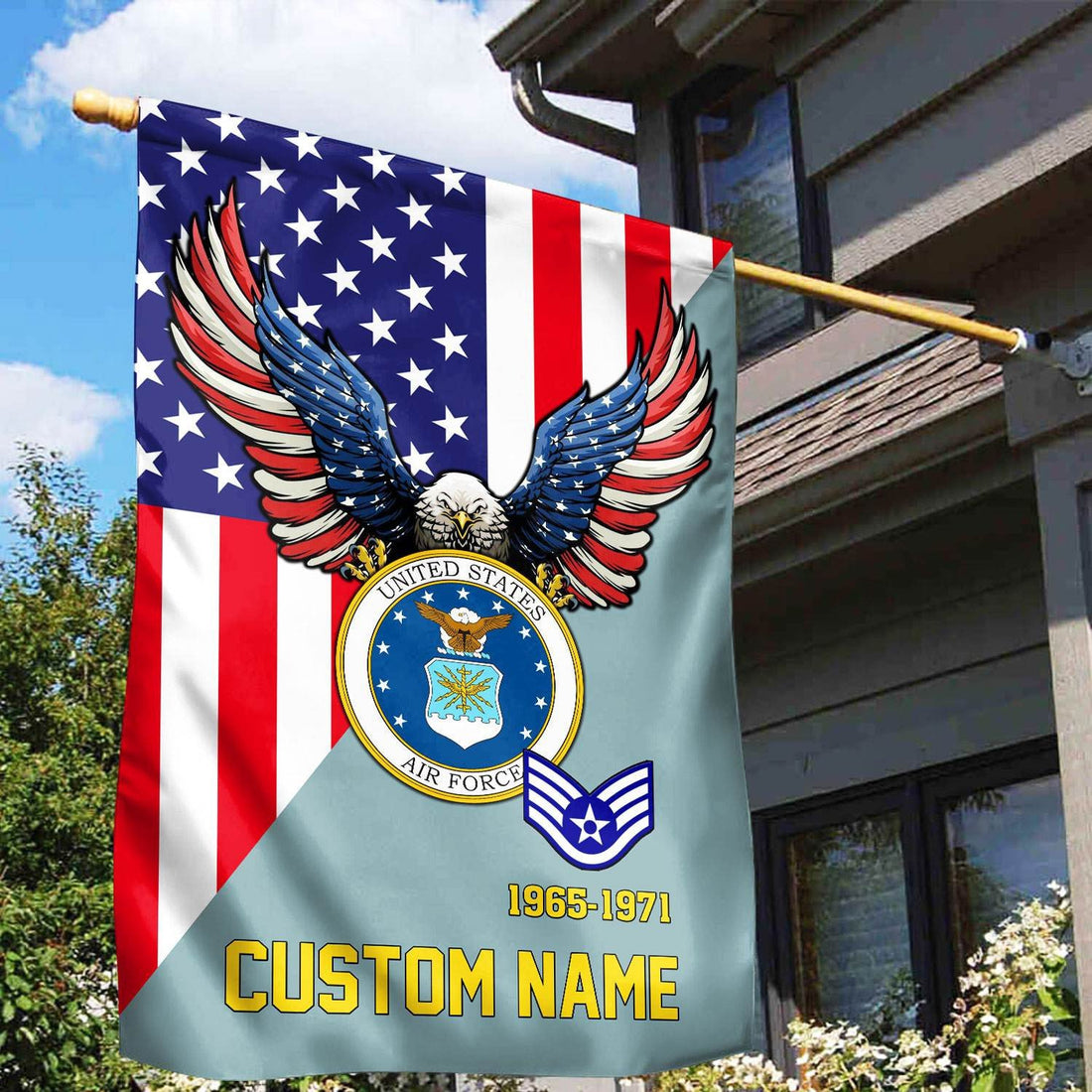 Premium Custom USAF Veteran Flag VPVC110804, Gift For Air Force Veteran, American Flag, Patriotic Flag, Garden Flag, House Flag, Gifts On Father's Day, Independence Day, Veterans Day.