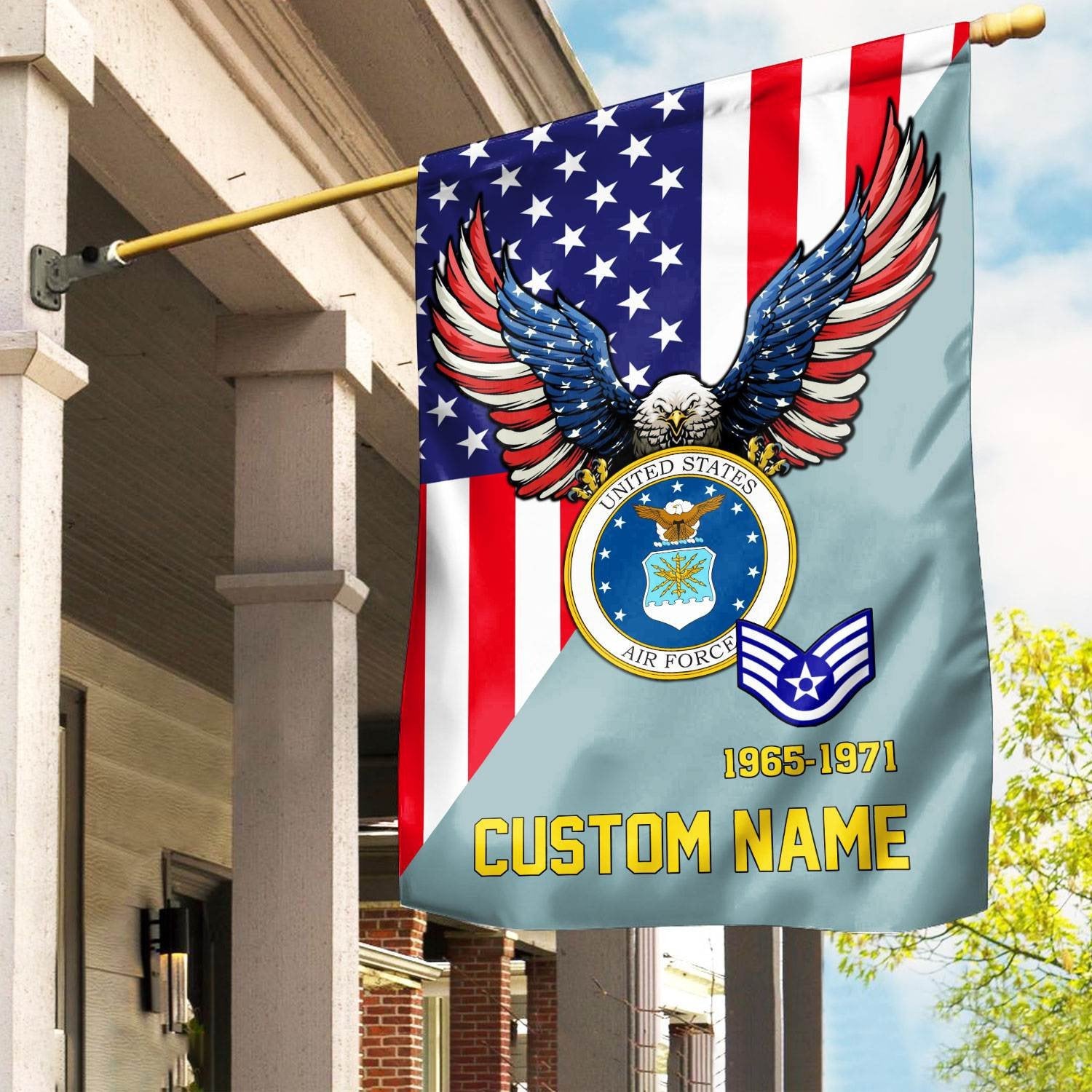 Premium Custom USAF Veteran Flag VPVC110804, Gift For Air Force Veteran, American Flag, Patriotic Flag, Garden Flag, House Flag, Gifts On Father's Day, Independence Day, Veterans Day.