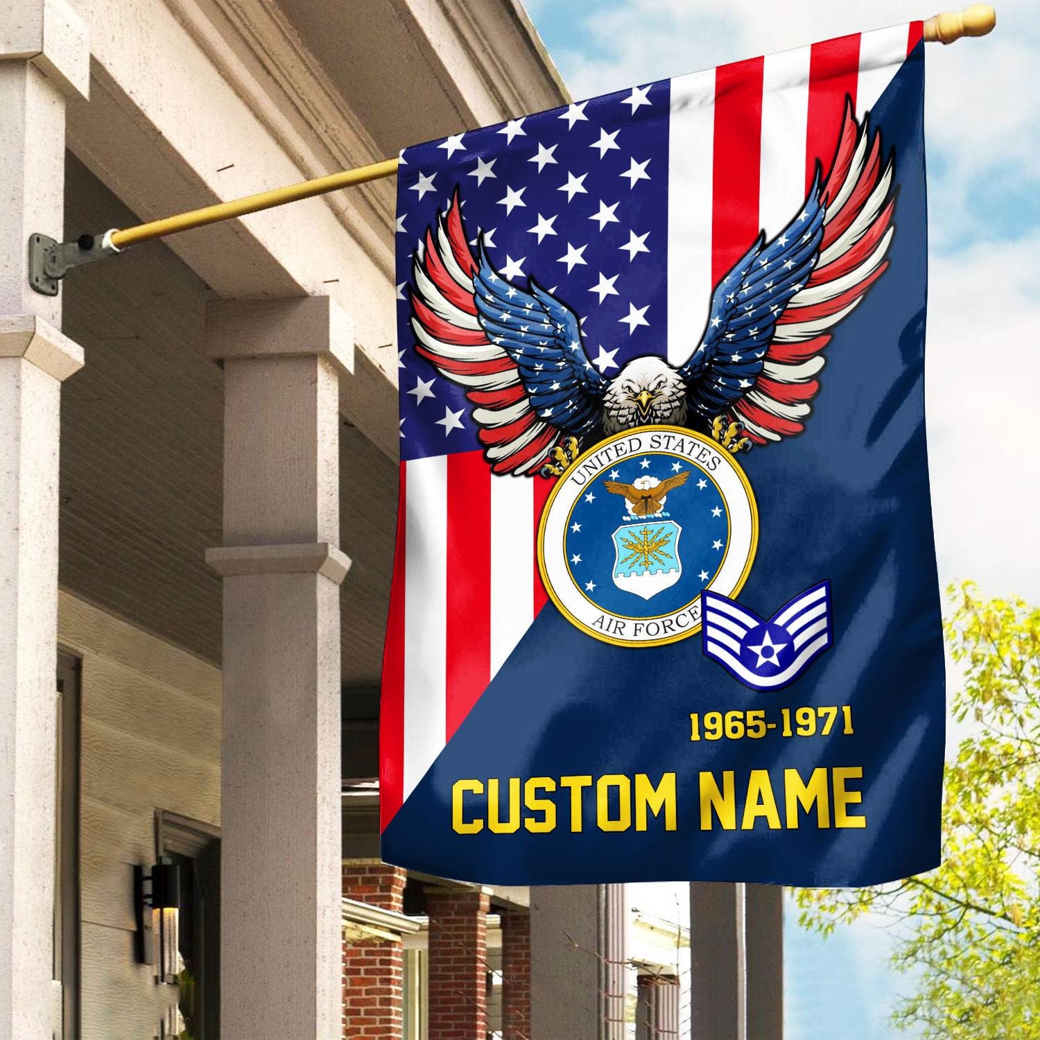 Premium Custom USAF Veteran Flag VPVC110812, Gift For Air Force Veteran, American Flag, Patriotic Flag, Garden Flag, House Flag, Gifts On Father's Day, Independence Day, Veterans Day.