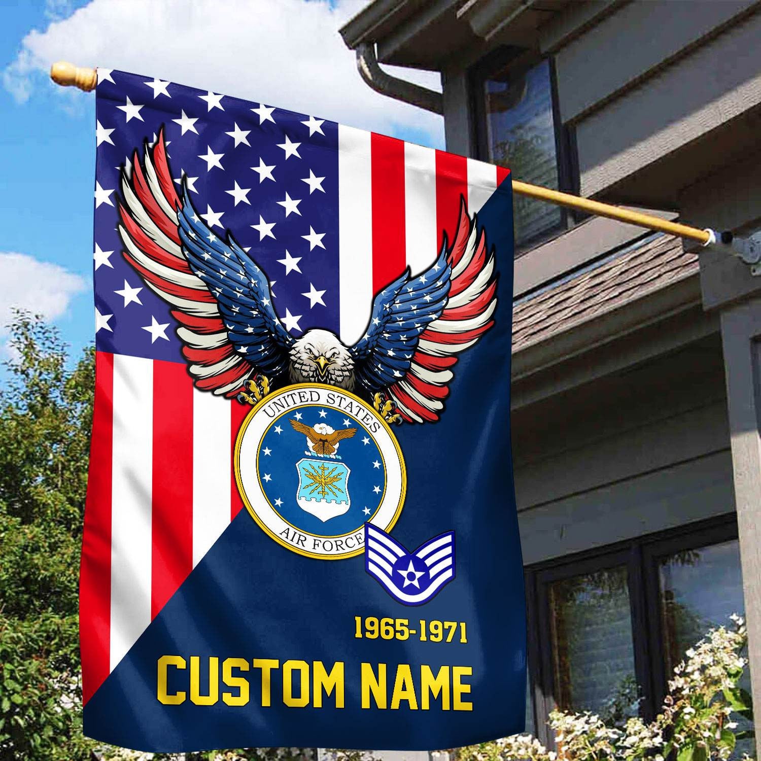 Premium Custom USAF Veteran Flag VPVC110812, Gift For Air Force Veteran, American Flag, Patriotic Flag, Garden Flag, House Flag, Gifts On Father's Day, Independence Day, Veterans Day.
