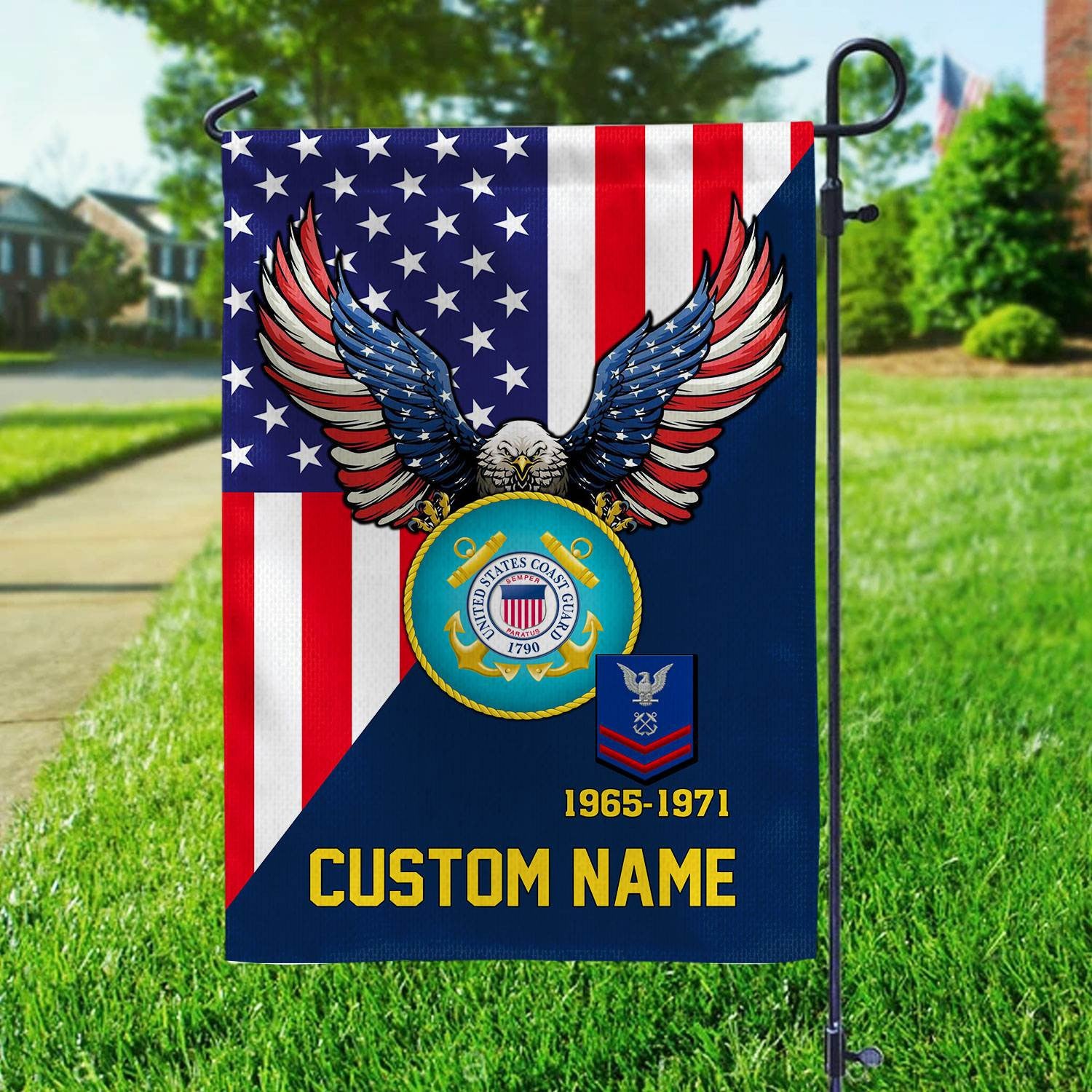 Premium Custom USCG Veteran Flag VPVC110805, Gift For Coast Guard Veteran, American Flag, Patriotic Flag, Garden Flag, House Flag, Gifts On Father's Day, Independence Day, Veterans Day.