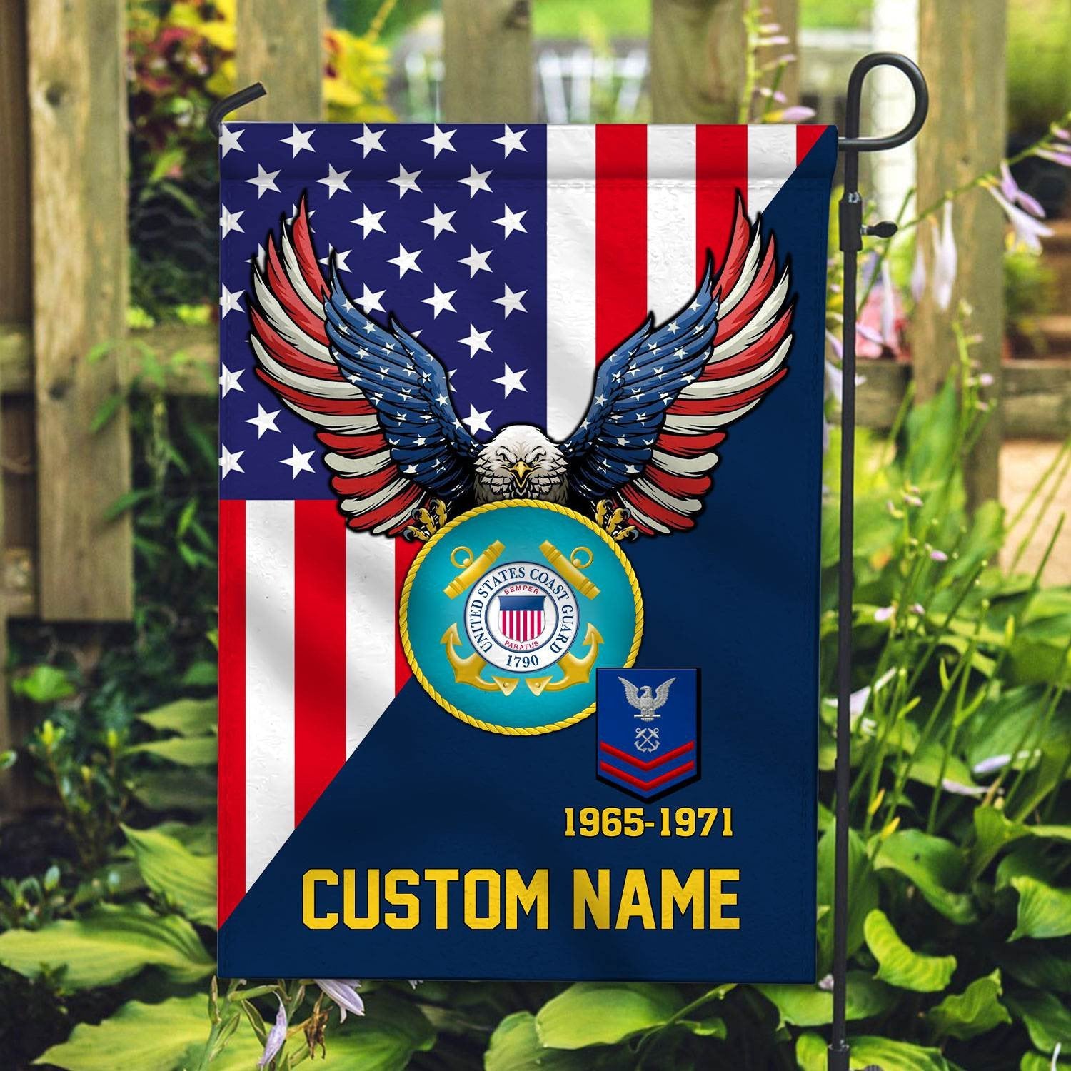 Premium Custom USCG Veteran Flag VPVC110805, Gift For Coast Guard Veteran, American Flag, Patriotic Flag, Garden Flag, House Flag, Gifts On Father's Day, Independence Day, Veterans Day.