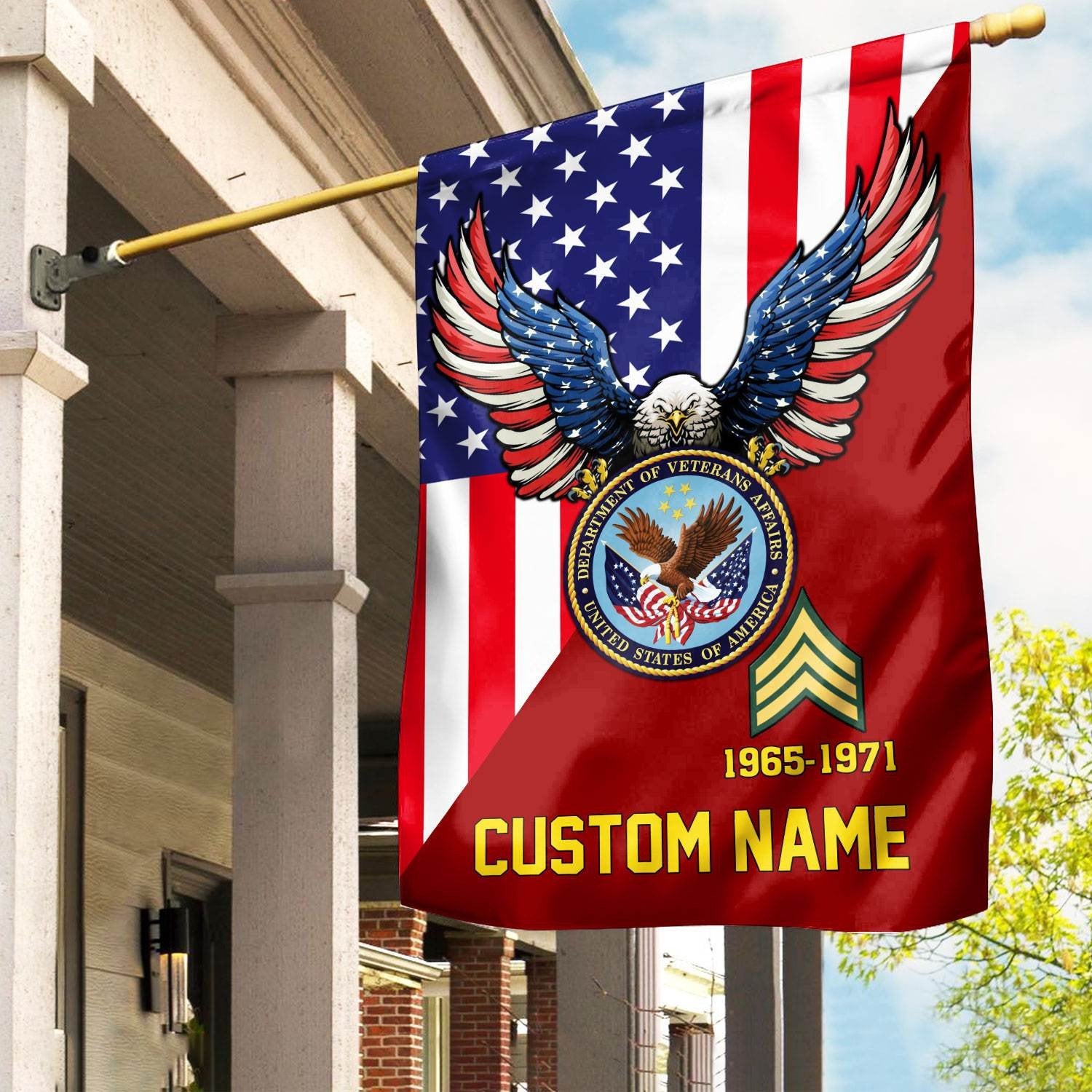Premium Custom US Veteran Flag VPVC110807, Gift For US Veteran, American Flag, Patriotic Flag, Garden Flag, House Flag, Gifts On Father's Day, Independence Day, Veterans Day.