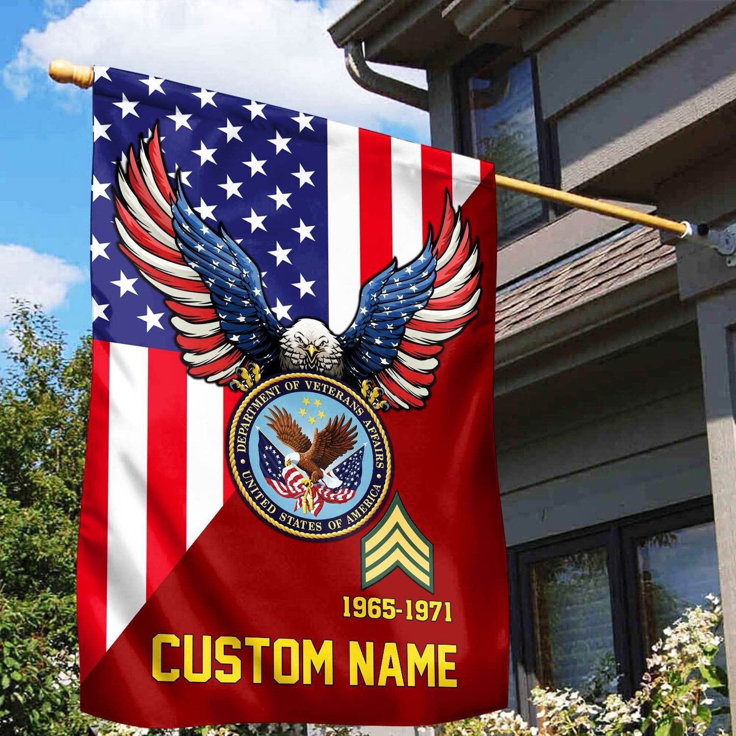 Premium Custom US Veteran Flag VPVC110807, Gift For US Veteran, American Flag, Patriotic Flag, Garden Flag, House Flag, Gifts On Father's Day, Independence Day, Veterans Day.