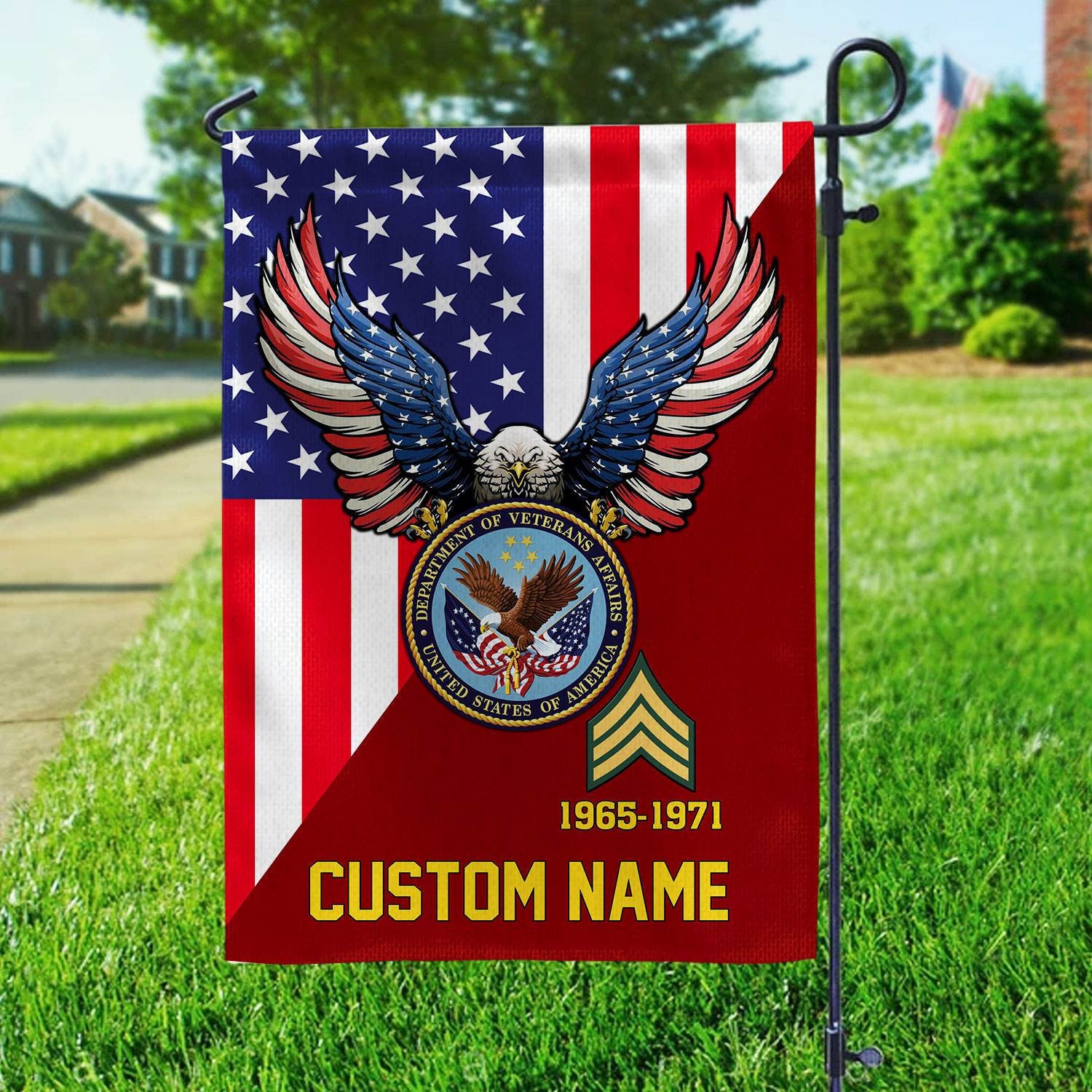 Premium Custom US Veteran Flag VPVC110807, Gift For US Veteran, American Flag, Patriotic Flag, Garden Flag, House Flag, Gifts On Father's Day, Independence Day, Veterans Day.