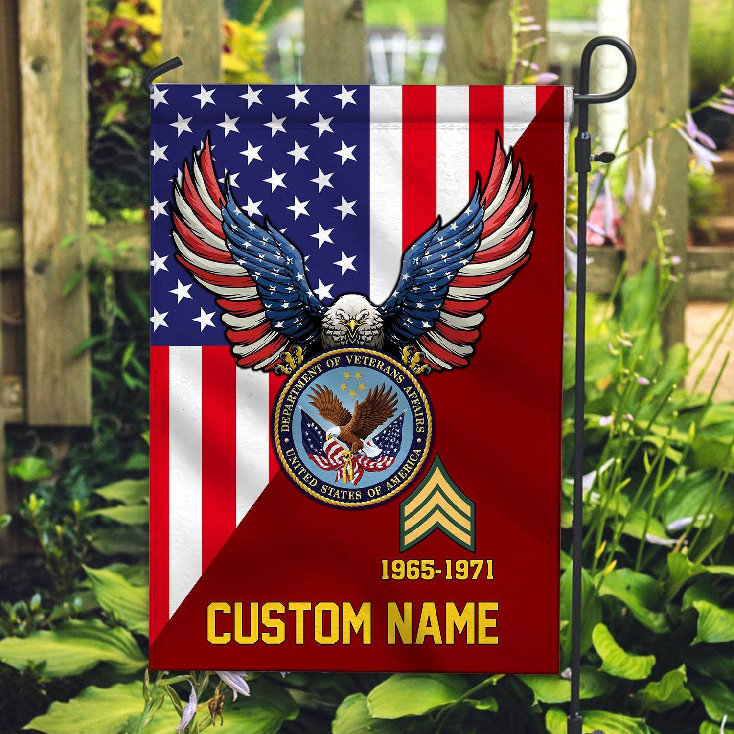 Premium Custom US Veteran Flag VPVC110807, Gift For US Veteran, American Flag, Patriotic Flag, Garden Flag, House Flag, Gifts On Father's Day, Independence Day, Veterans Day.