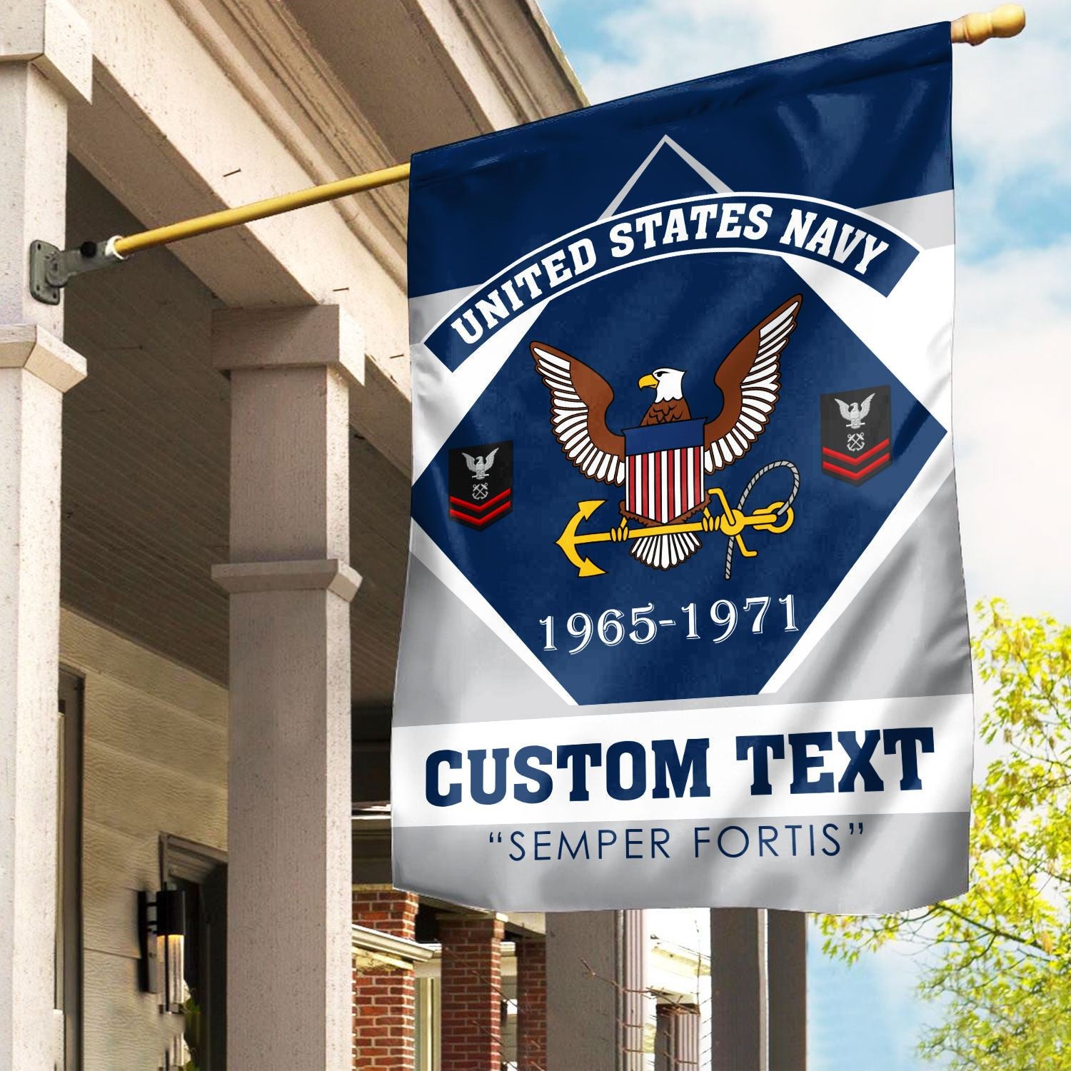 Premium Custom US Navy Veteran Flag VPVC110902, Gift For Navy Veteran, American Flag, Patriotic Flag, Garden Flag, House Flag, Gifts On Father's Day, Independence Day, Veterans Day.