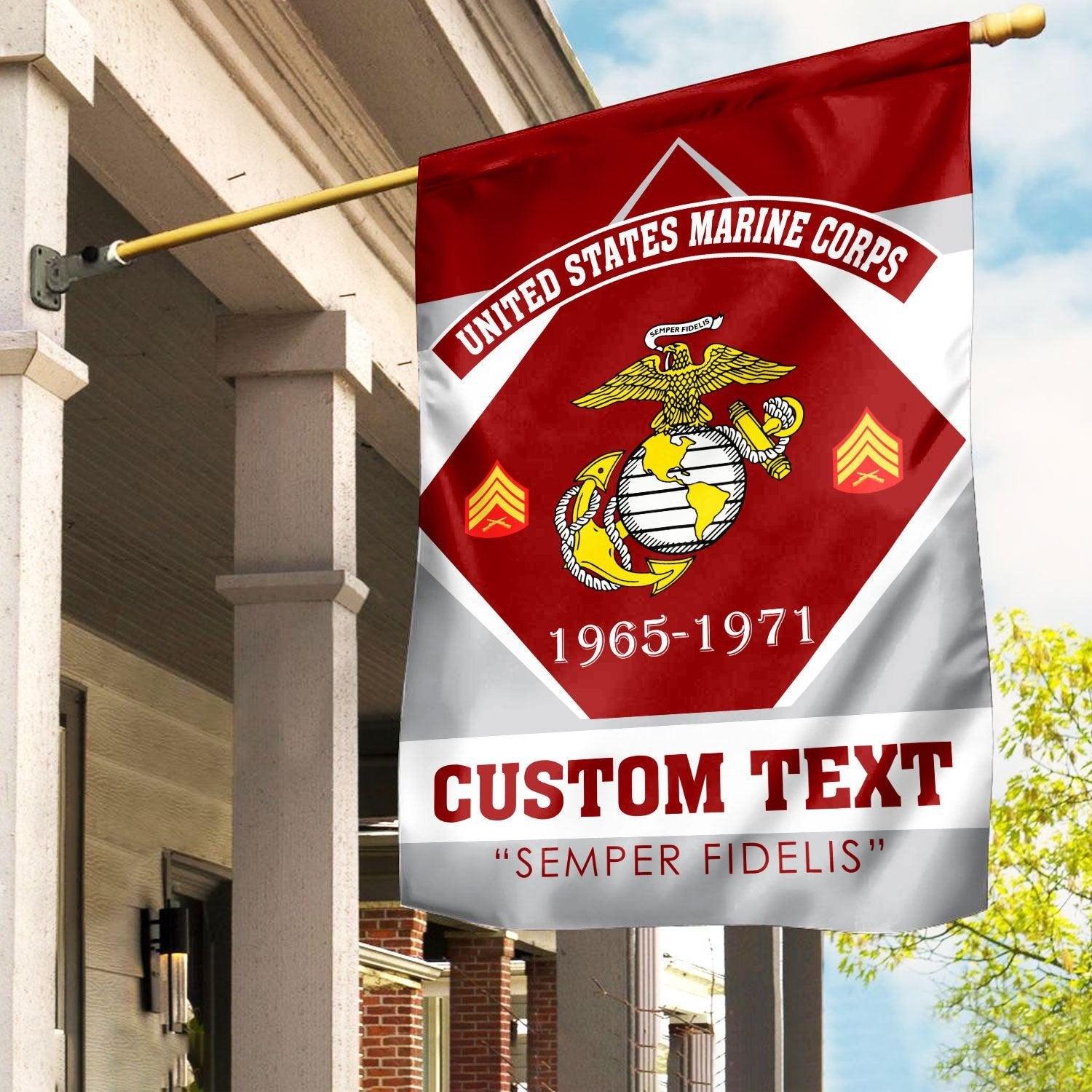 Premium Custom USMC Veteran Flag VPVC110903, Gift For Marine Veteran, American Flag, Patriotic Flag, Garden Flag, House Flag, Gifts On Father's Day, Independence Day, Veterans Day.