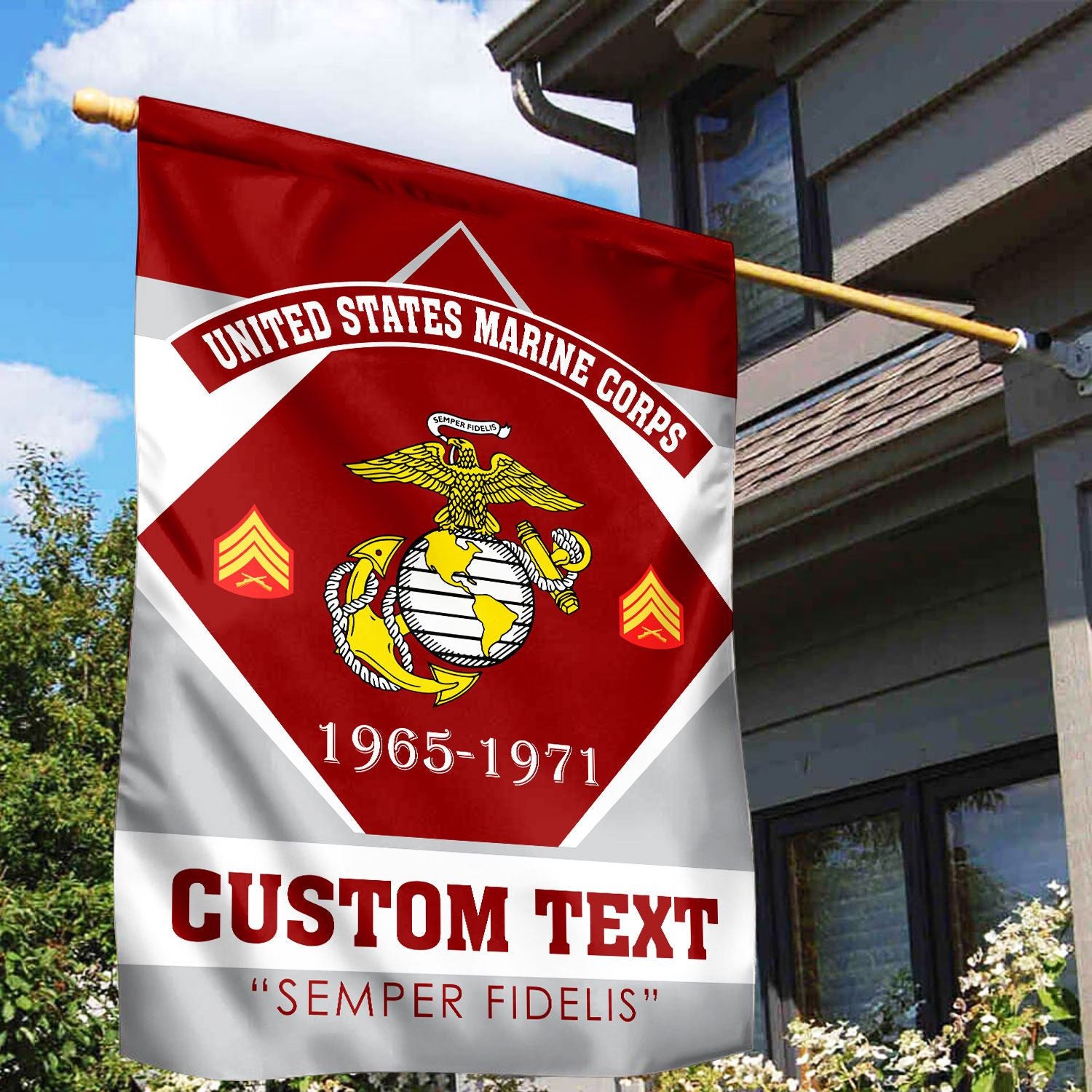 Premium Custom USMC Veteran Flag VPVC110903, Gift For Marine Veteran, American Flag, Patriotic Flag, Garden Flag, House Flag, Gifts On Father's Day, Independence Day, Veterans Day.