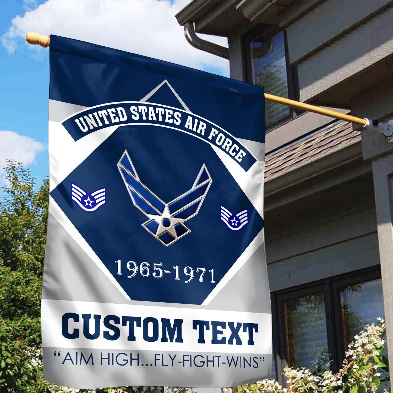 Premium Custom USAF Veteran Flag VPVC110904, Gift For Air Force Veteran, American Flag, Patriotic Flag, Garden Flag, House Flag, Gifts On Father's Day, Independence Day, Veterans Day.