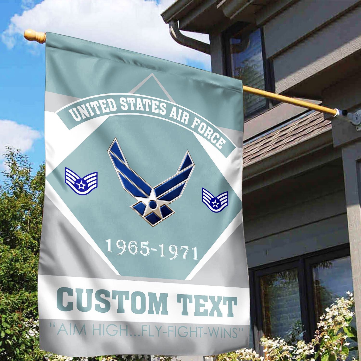 Premium Custom USAF Veteran Flag VPVC110912, Gift For Air Force Veteran, American Flag, Patriotic Flag, Garden Flag, House Flag, Gifts On Father's Day, Independence Day, Veterans Day.