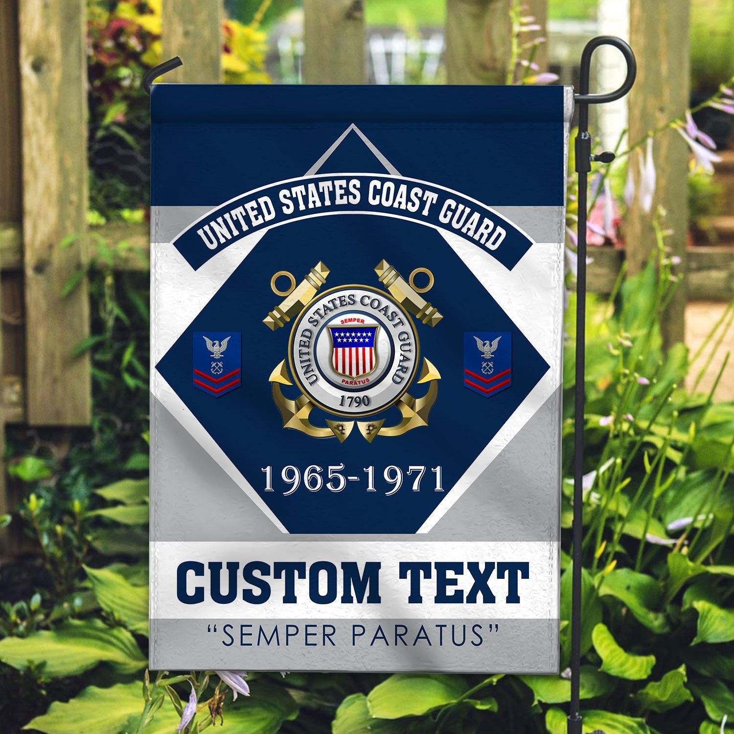 Premium Custom USCG Veteran Flag VPVC110905, Gift For Coast Guard Veteran, American Flag, Patriotic Flag, Garden Flag, House Flag, Gifts On Father's Day, Independence Day, Veterans Day.