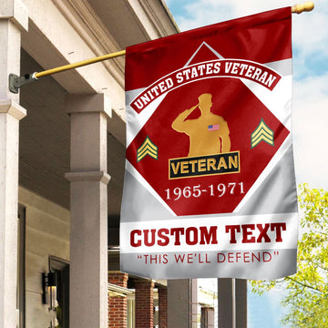 Premium Custom US Veteran Flag VPVC110907, Gift For US Veteran, American Flag, Patriotic Flag, Garden Flag, House Flag, Gifts On Father's Day, Independence Day, Veterans Day.
