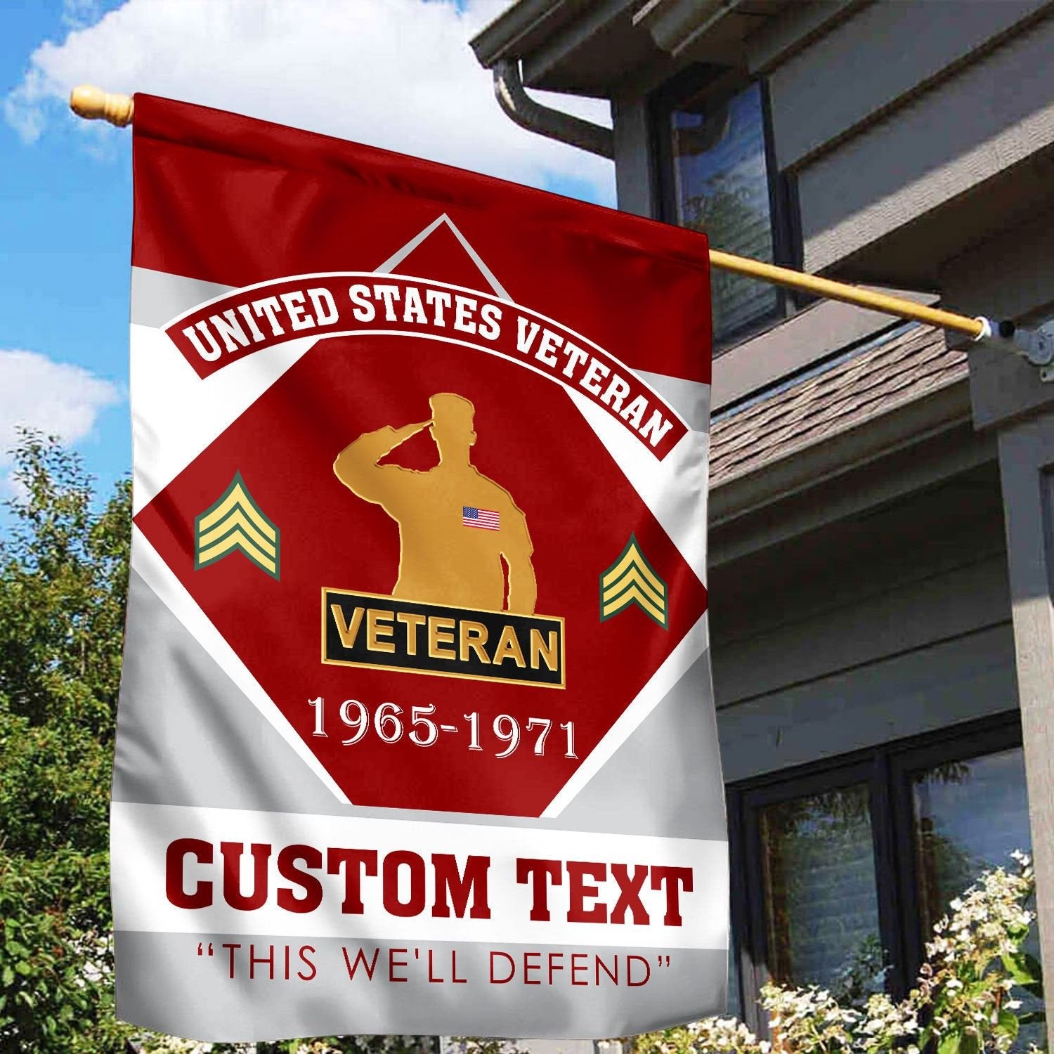 Premium Custom US Veteran Flag VPVC110907, Gift For US Veteran, American Flag, Patriotic Flag, Garden Flag, House Flag, Gifts On Father's Day, Independence Day, Veterans Day.