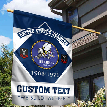 Premium Custom US Seabees Veteran Flag VPVC110909, Gift For Seabees Veteran, American Flag, Patriotic Flag, Garden Flag, House Flag, Gifts On Father's Day, Independence Day, Veterans Day.