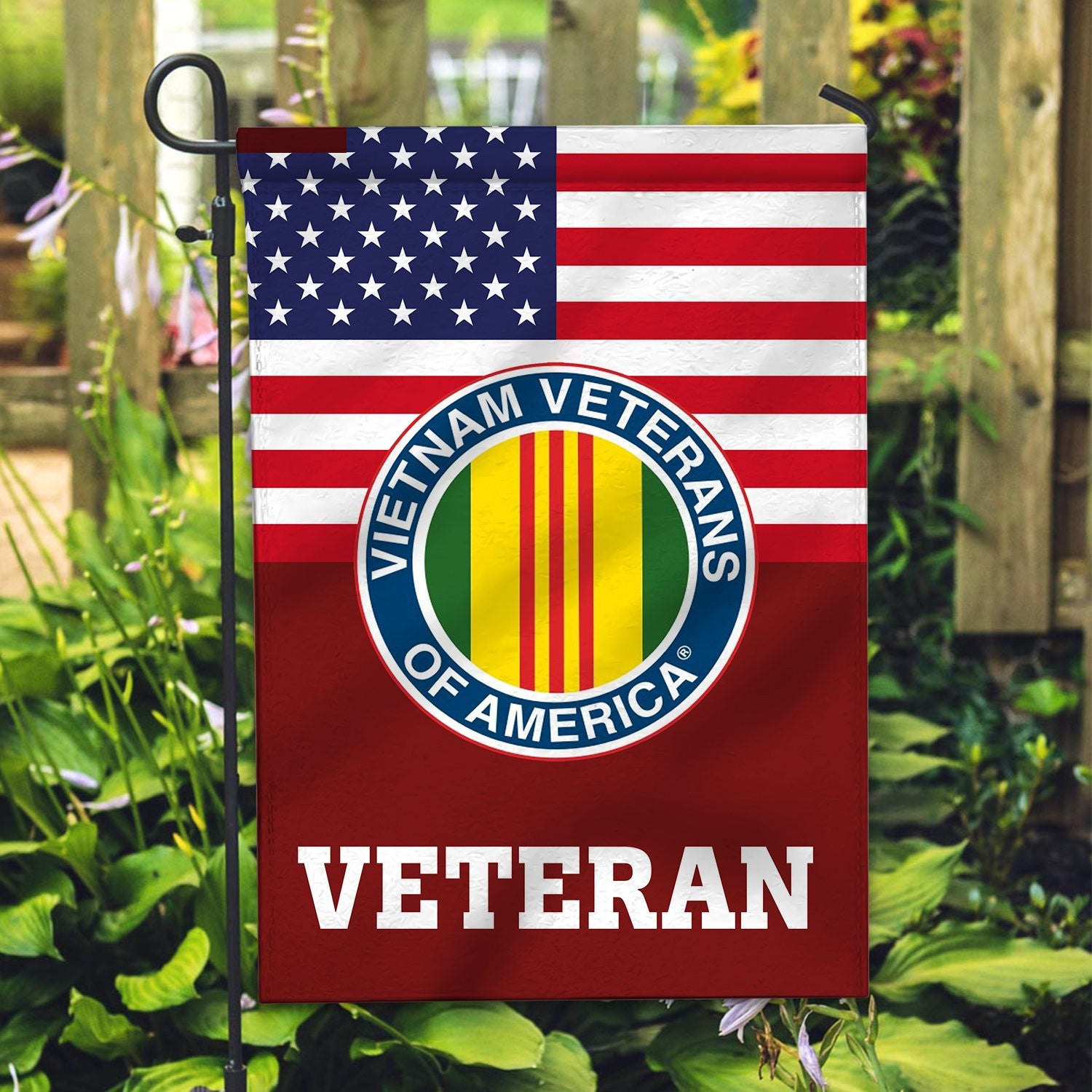Premium Vietnam Veteran Flag VPVC111906, Custom Name, Rank, Year, Gift For Vietnam Veteran, American Flag, Patriotic Flag, Garden Flag, House Flag, Gifts On Father's Day, Independence Day, Veterans Day.