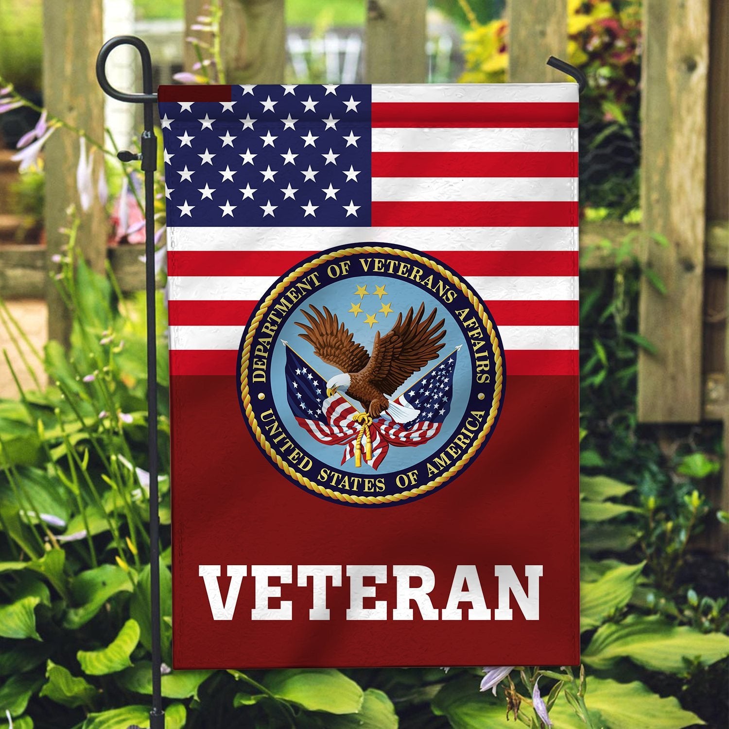 Premium US Veteran Flag VPVC111907, Custom Name, Rank, Year, Gift For US Veteran, American Flag, Patriotic Flag, Garden Flag, House Flag, Gifts On Father's Day, Independence Day, Veterans Day.