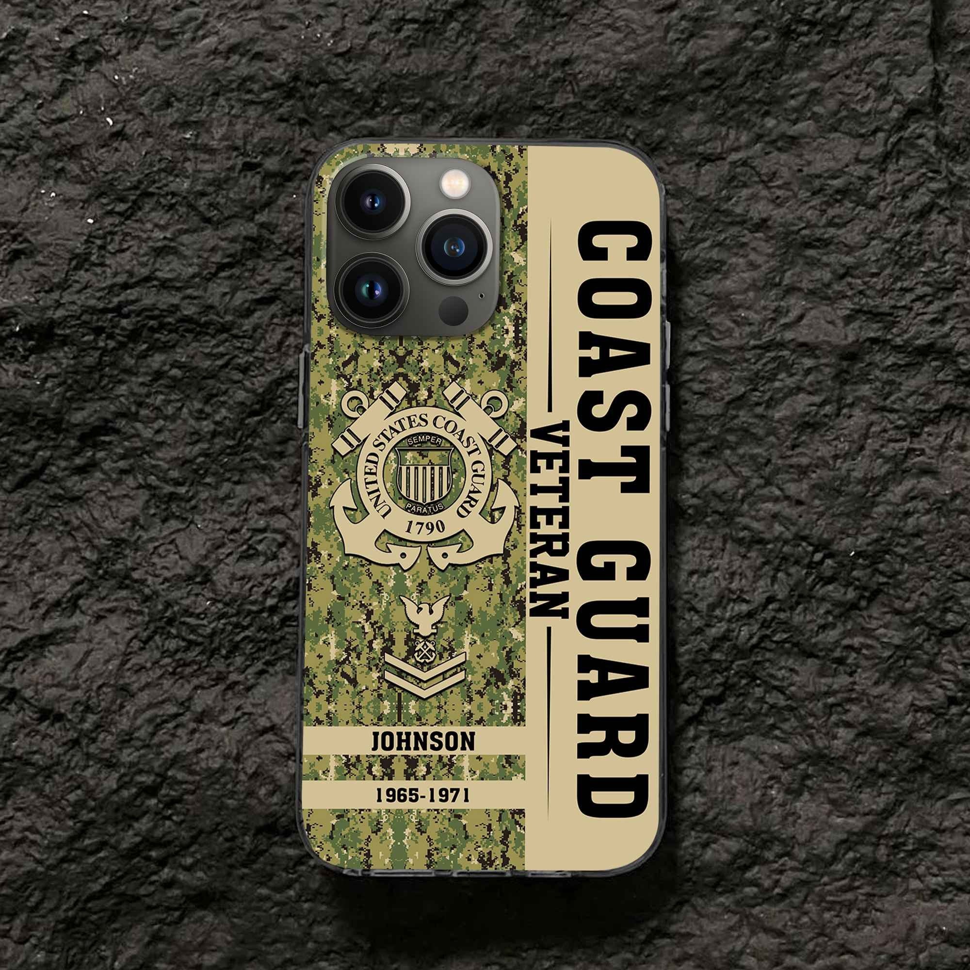 Premium Custom USCG Phone Case VPVC507205, Gifts For Coast Guard Veteran, Best Gifts On Father's Day, Armed Forces Day, Independence Day, Veterans Day.