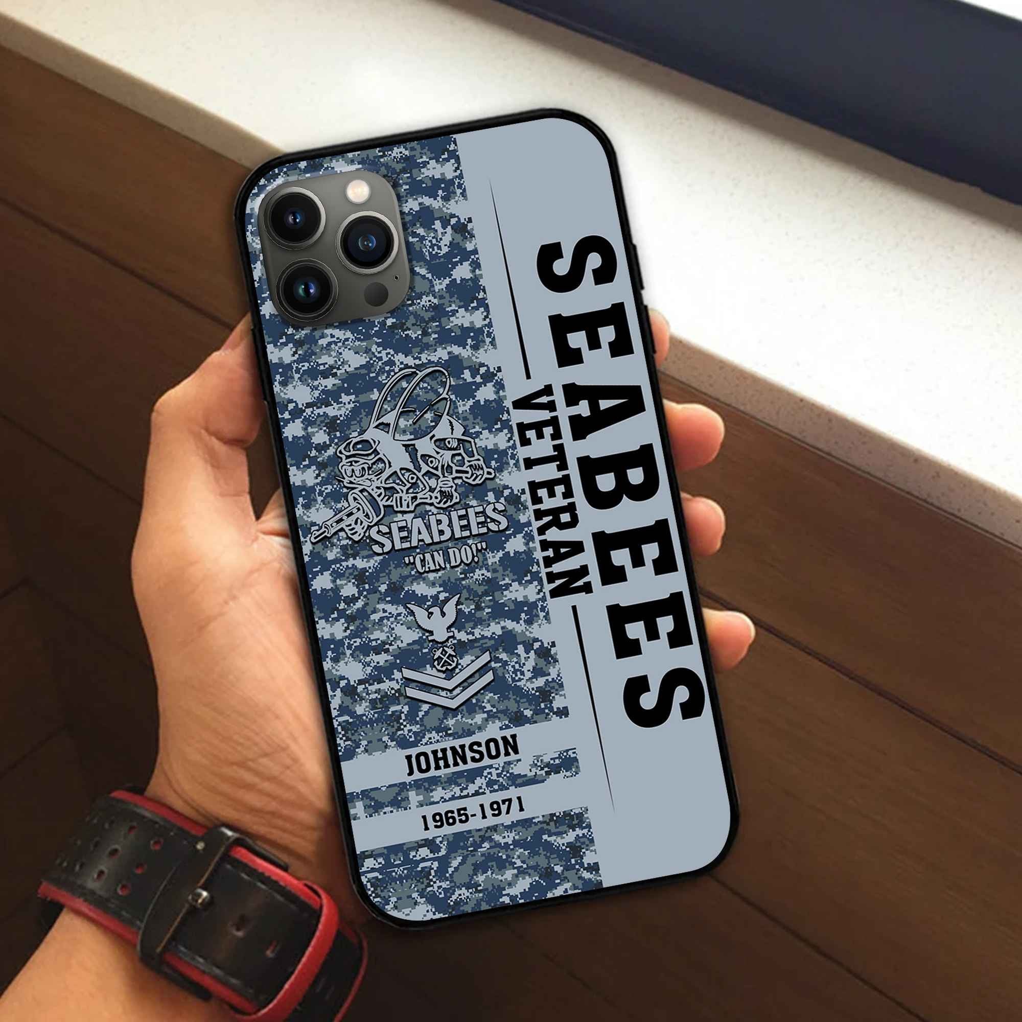 Premium Custom US Seabees Phone Case VPVC507209, Gifts For Seabees Veteran, Best Gifts On Father's Day, Armed Forces Day, Independence Day, Veterans Day.