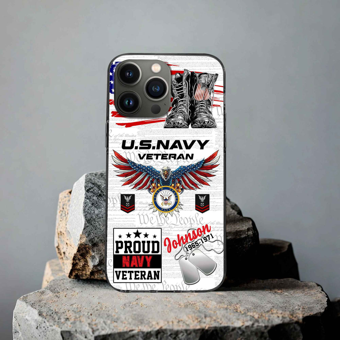 Unique Custom Name, Rank, Year, US Navy Phone Case VPVC507302, Gifts For Navy Veteran, Best Gifts On Father's Day, Independence Day, Veterans Day.