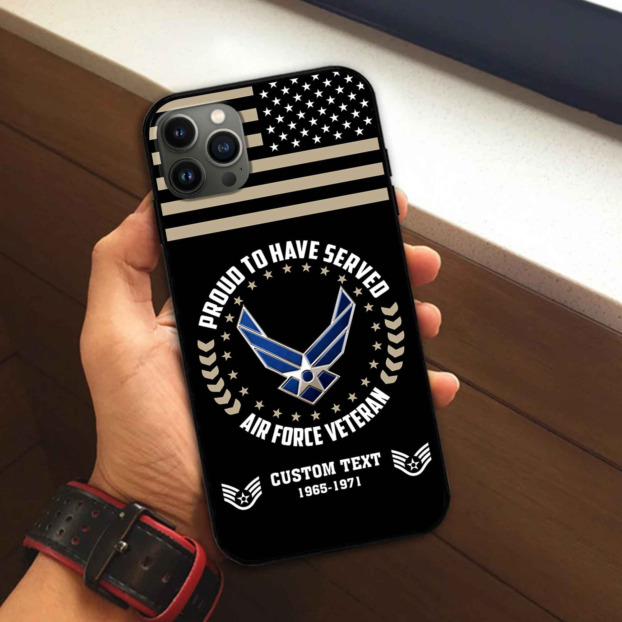 Premium Custom USAF Phone Case VPVC507404, Gifts For Air Force Veteran, Best Gifts On Father's Day, Armed Forces Day, Independence Day, Veterans Day.