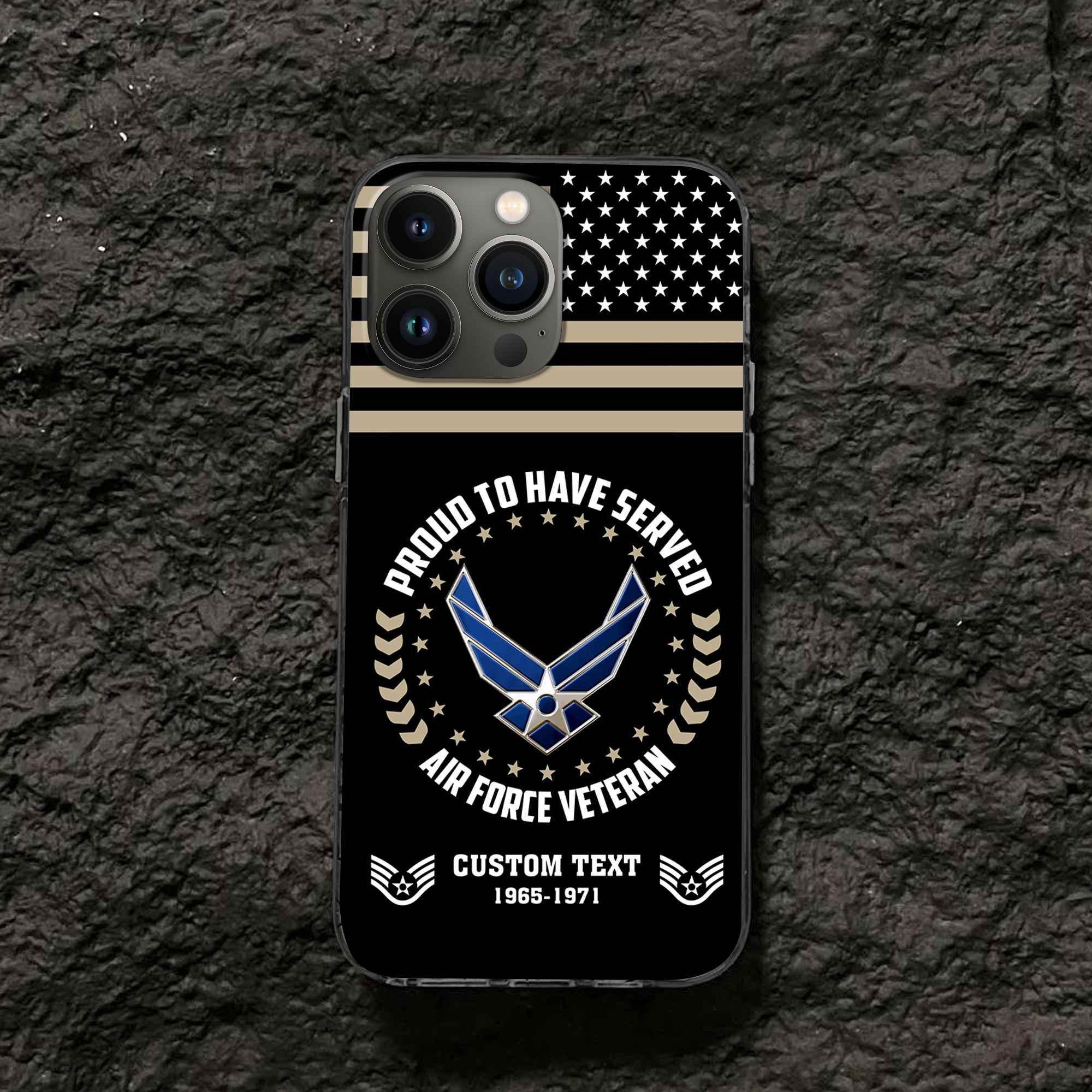 Premium Custom USAF Phone Case VPVC507404, Gifts For Air Force Veteran, Best Gifts On Father's Day, Armed Forces Day, Independence Day, Veterans Day.