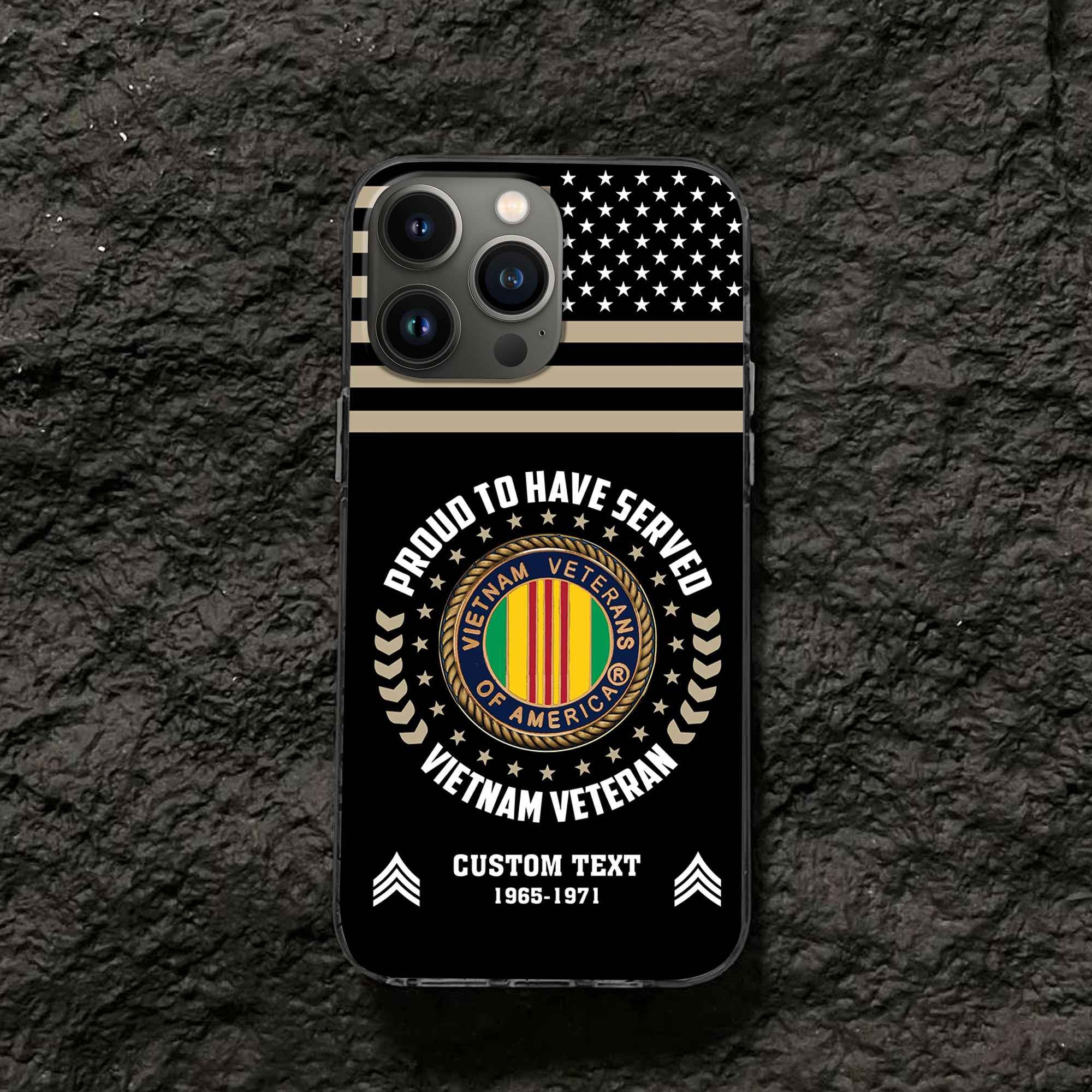 Premium Custom Vietnam Veteran Phone Case VPVC507406, Gifts For Vietnam Veteran, Best Gifts On Father's Day, Armed Forces Day, Independence Day, Veterans Day.