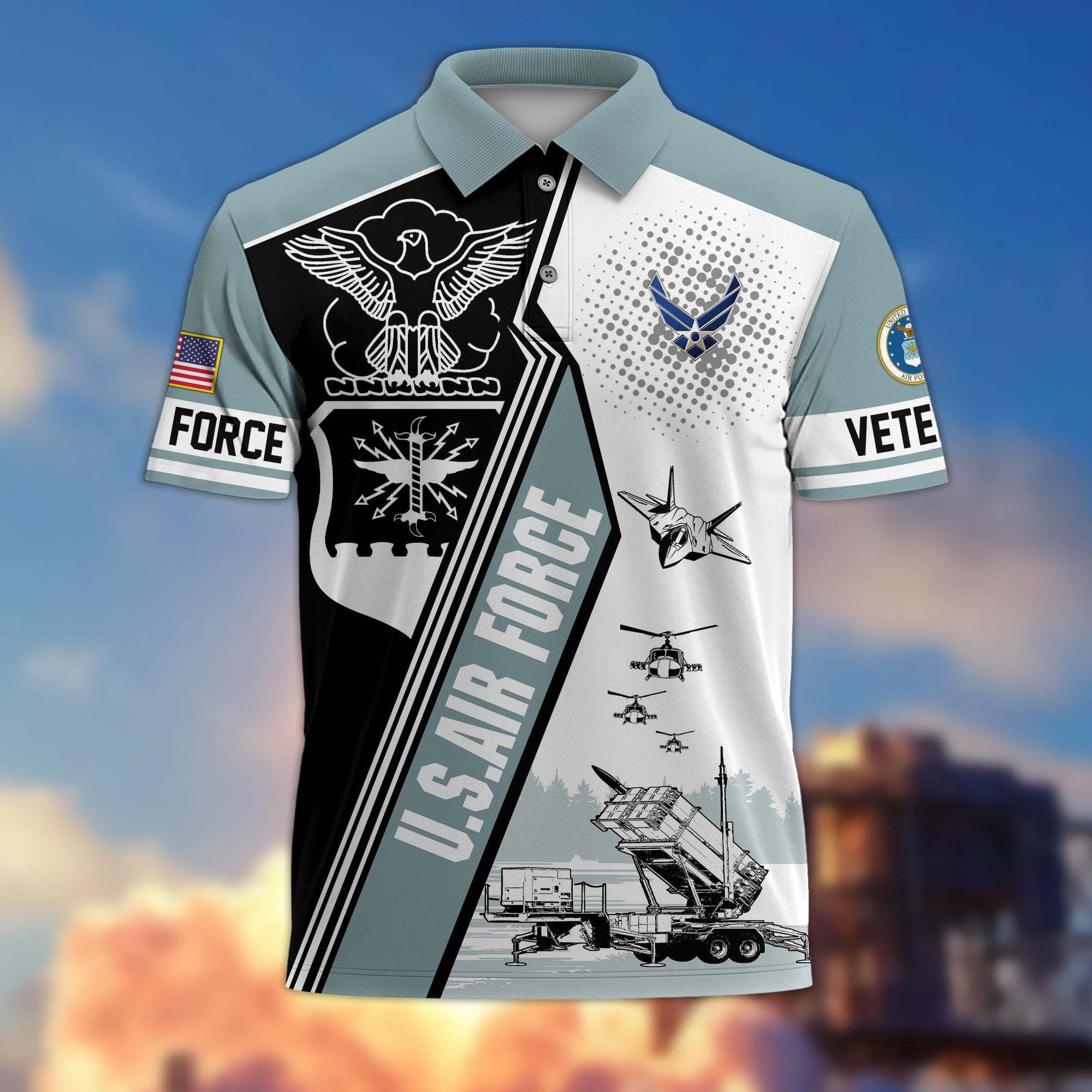 Premium US Veterans Polo Shirt BPHN250311, Gifts For US Veterans, Gifts On Father's Day, Armed Forces Day, Independence Day, Veterans Day.
