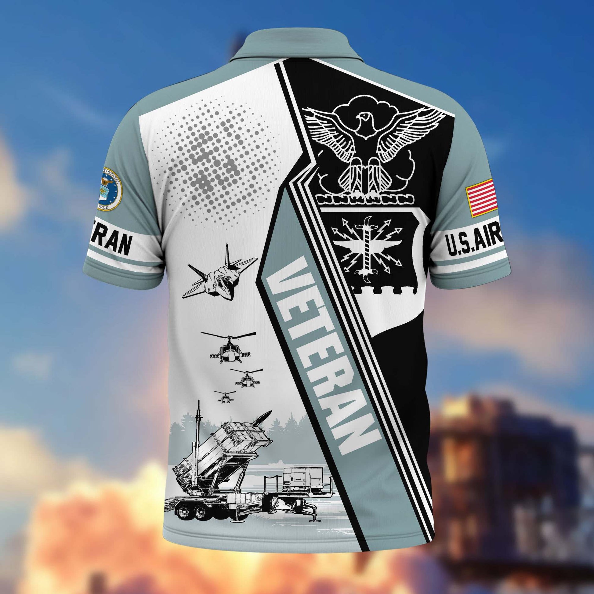Premium US Veterans Polo Shirt BPHN250311, Gifts For US Veterans, Gifts On Father's Day, Armed Forces Day, Independence Day, Veterans Day.