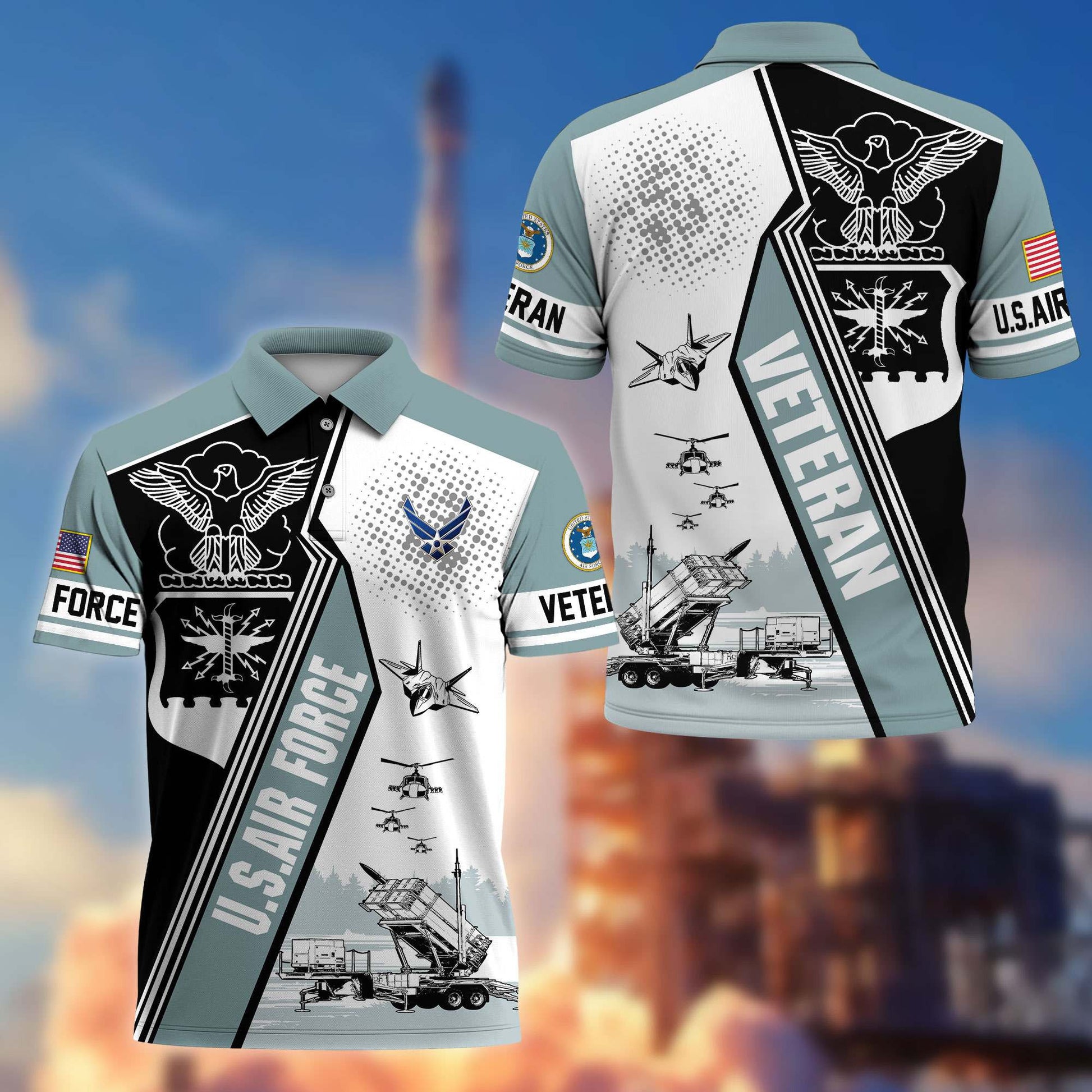 Premium US Veterans Polo Shirt BPHN250311, Gifts For US Veterans, Gifts On Father's Day, Armed Forces Day, Independence Day, Veterans Day.