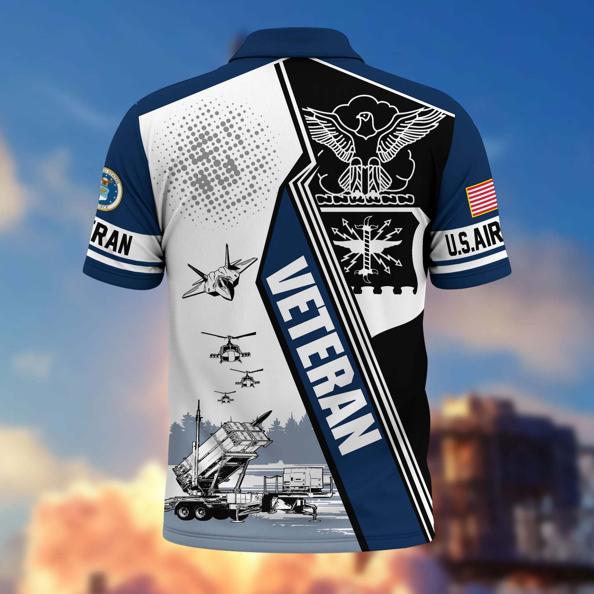Premium US Veterans Polo Shirt BPHN250311, Gifts For US Veterans, Gifts On Father's Day, Armed Forces Day, Independence Day, Veterans Day.