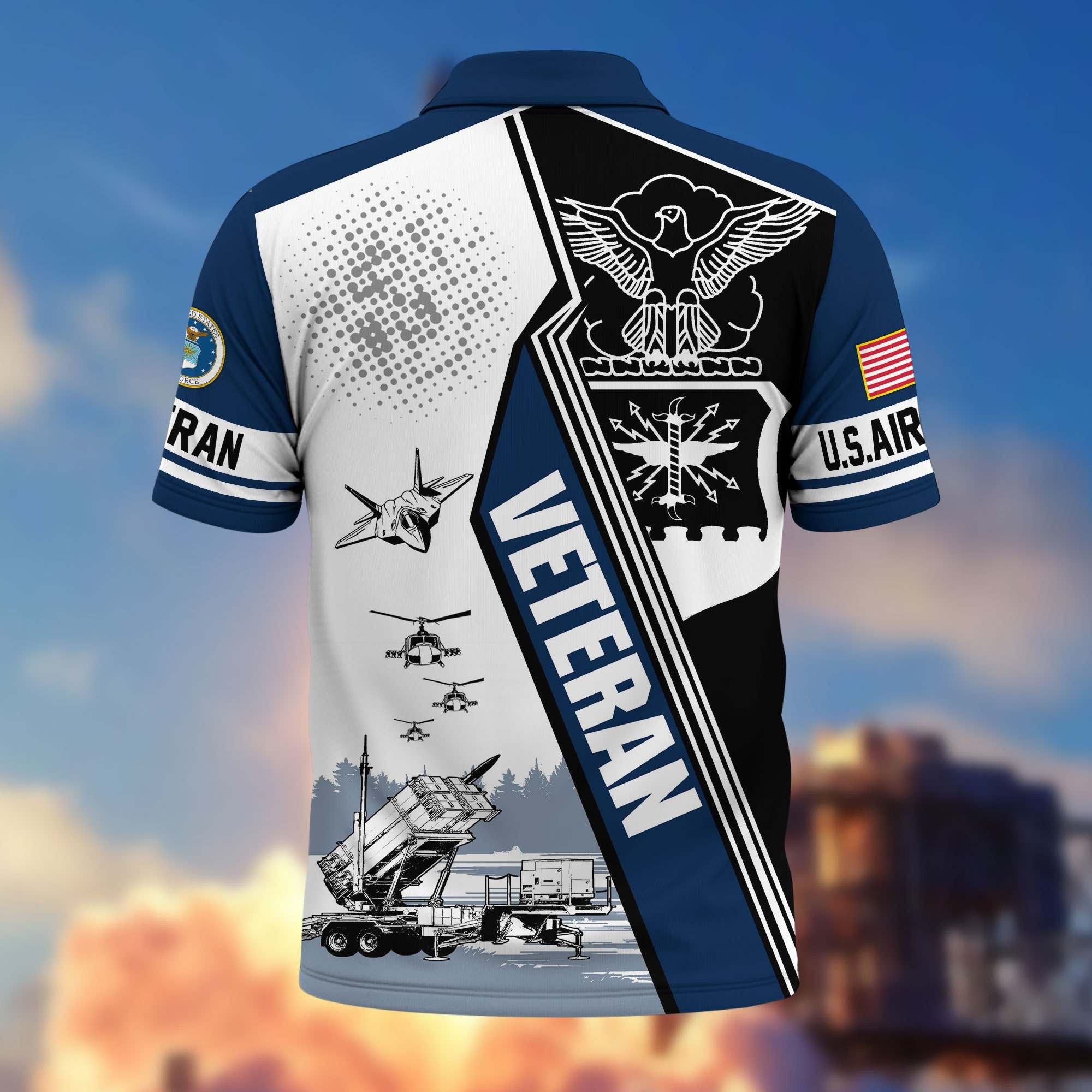 Premium US Veterans Polo Shirt BPHN250311, Gifts For US Veterans, Gifts On Father's Day, Armed Forces Day, Independence Day, Veterans Day.